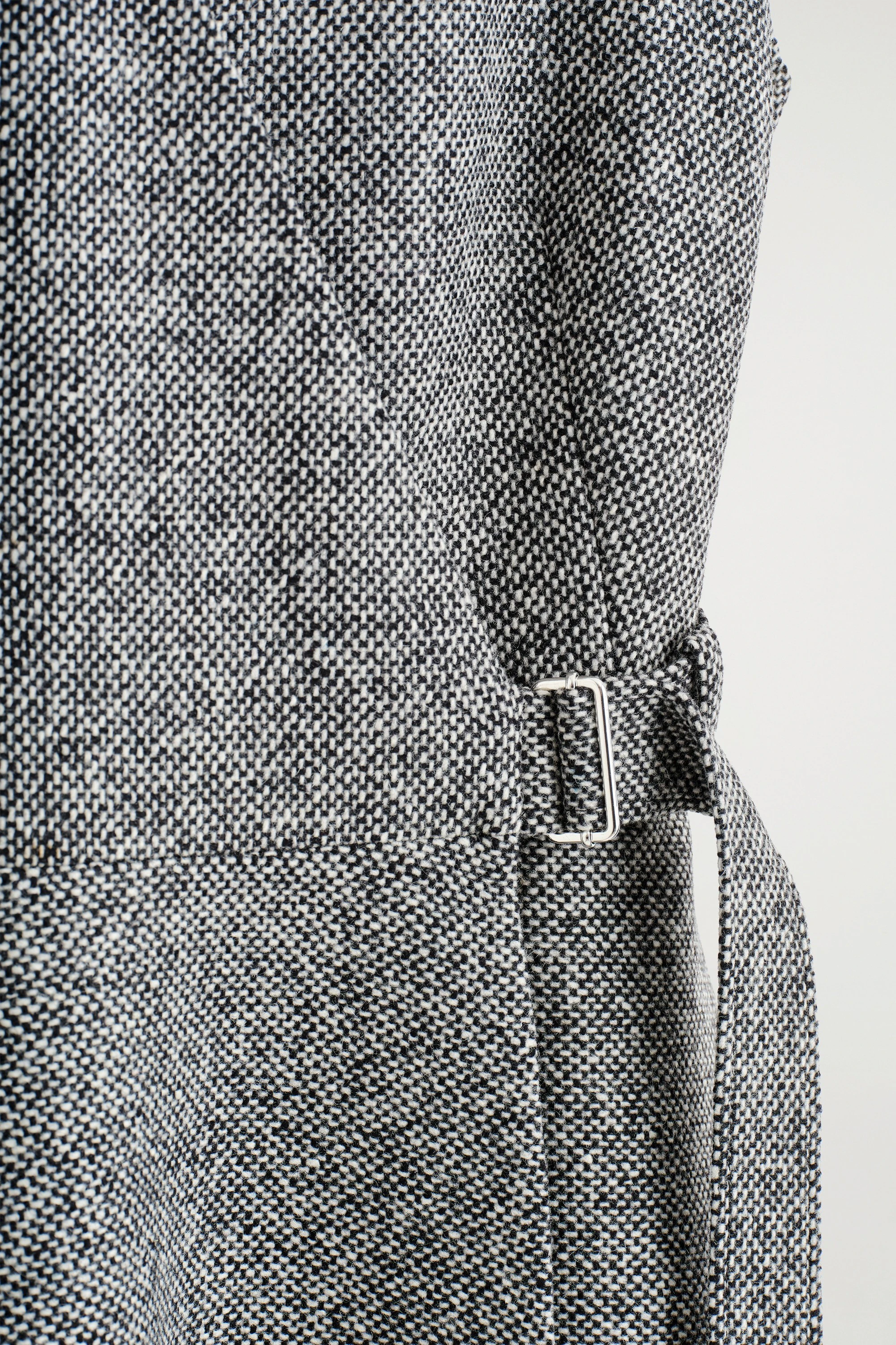 TWEED MINI WRAP DRESS