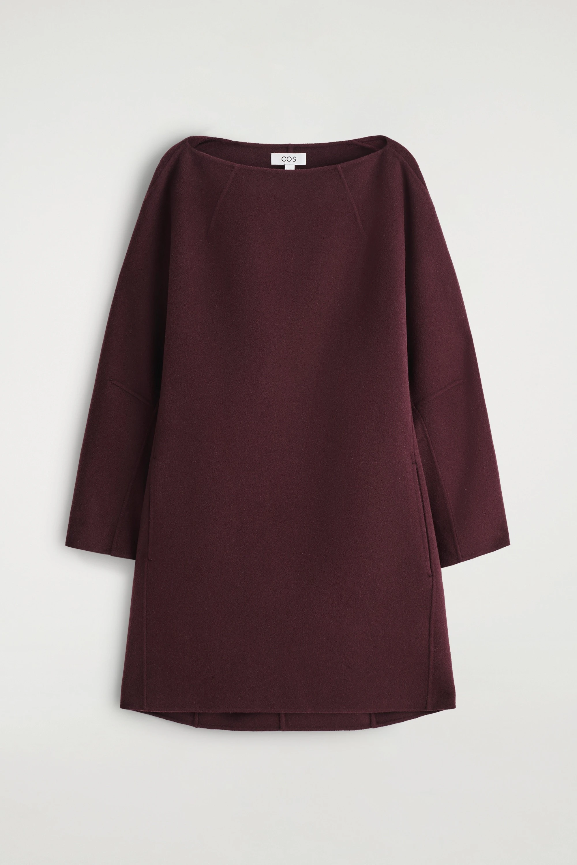 DOUBLE-FACED WOOL MINI DRESS