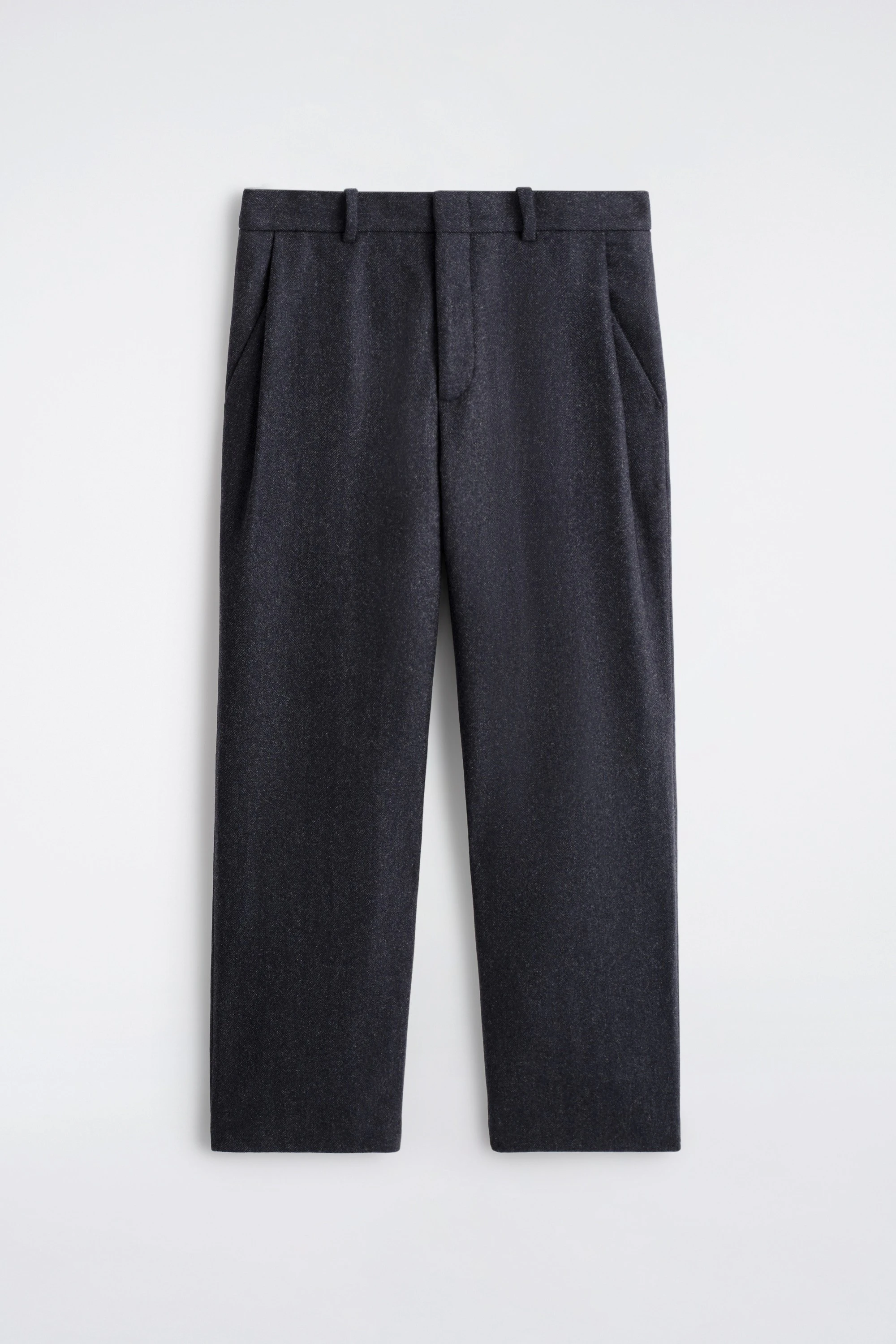 WOOL RELAXED-FIT TAPERED TROUSERS - 6