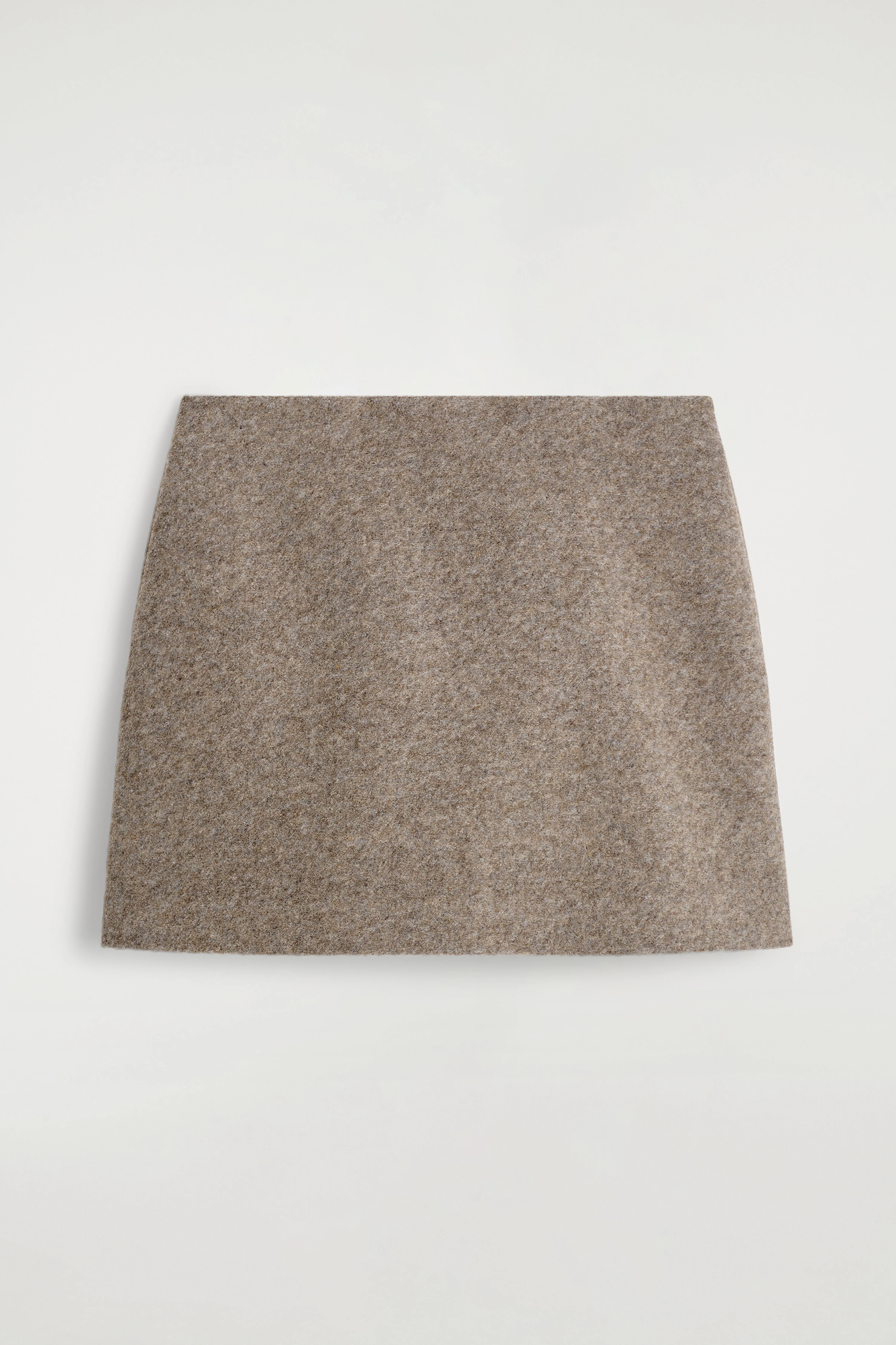 BOILED WOOL-BLEND MINI SKIRT - 1