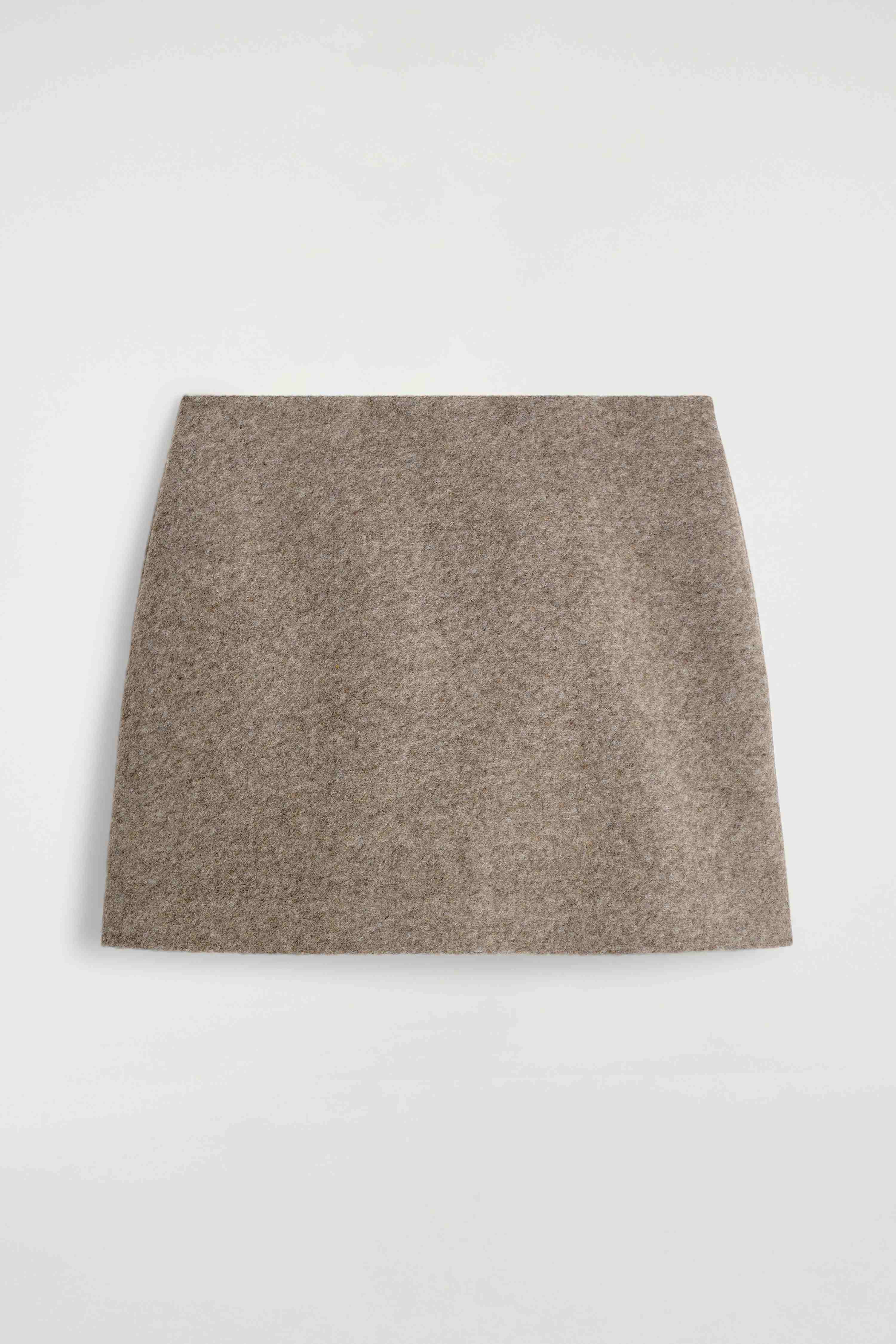 BOILED WOOL-BLEND MINI SKIRT - 1