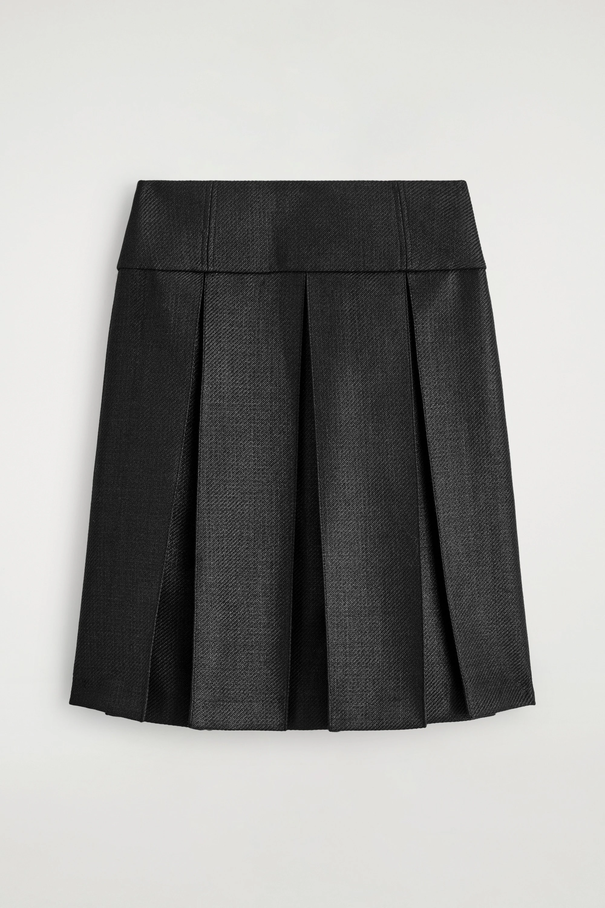 PLEATED WOOL-BLEND SKIRT - 1