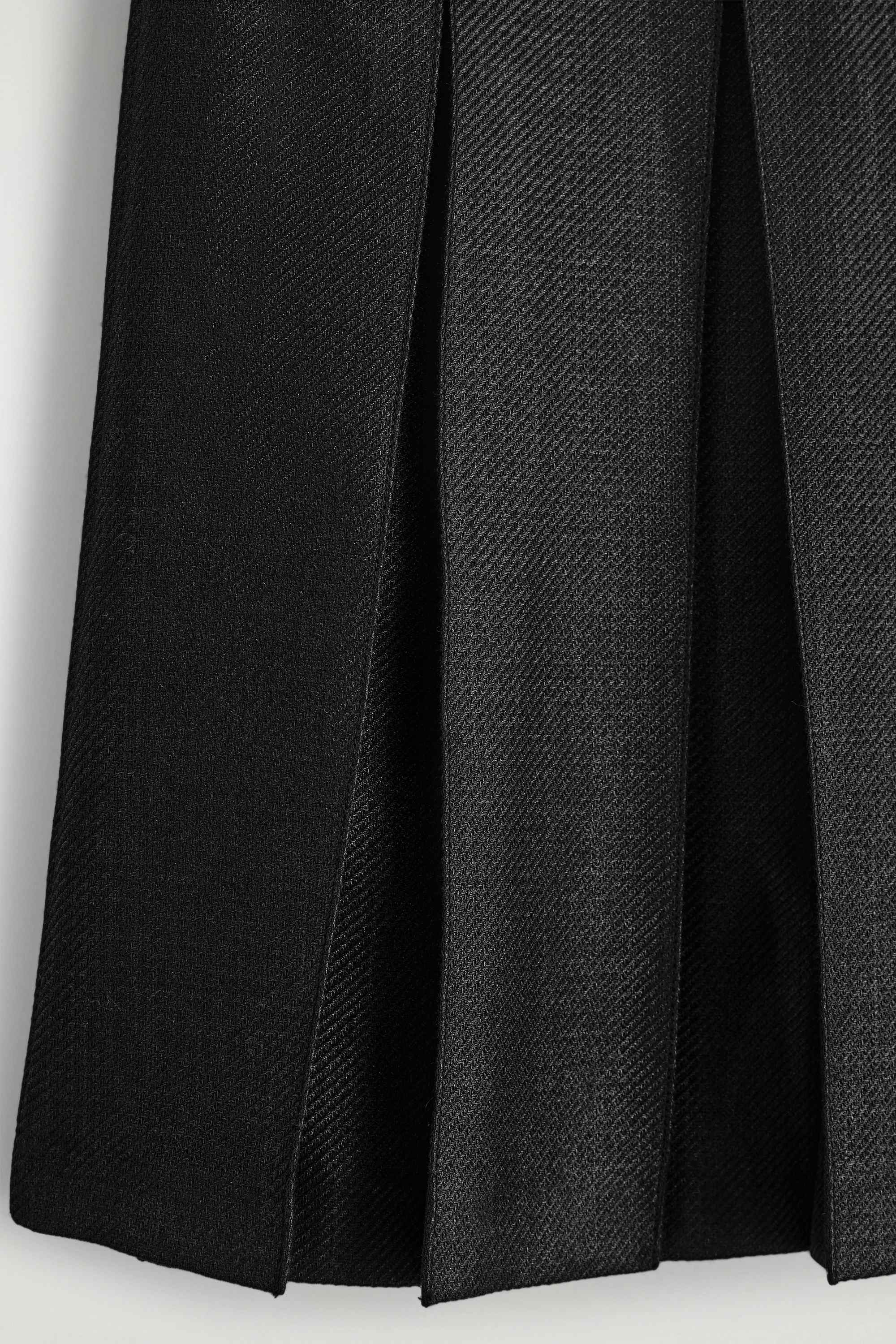 PLEATED WOOL-BLEND SKIRT - 2