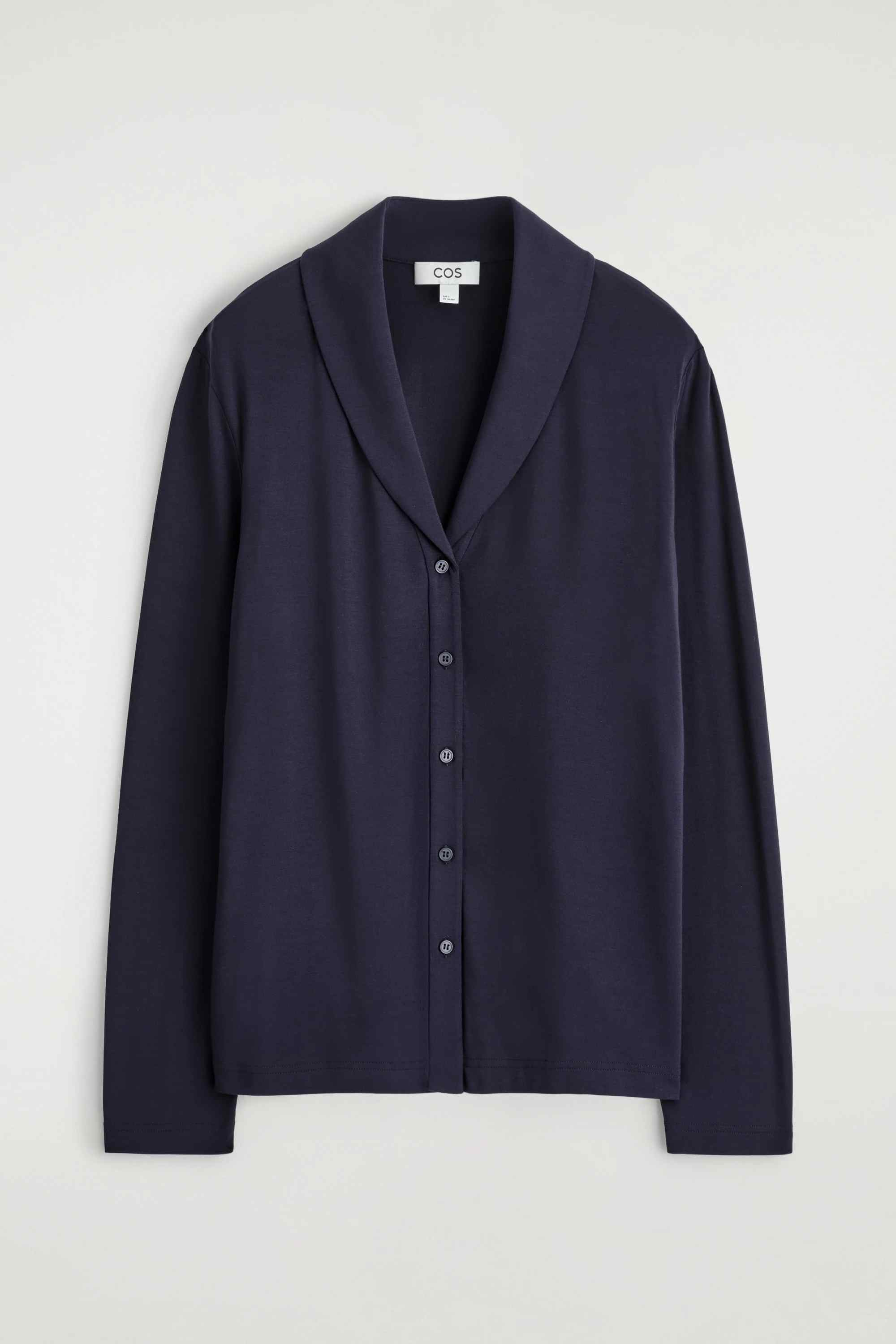 SHAWL-COLLAR JERSEY CARDIGAN - 1