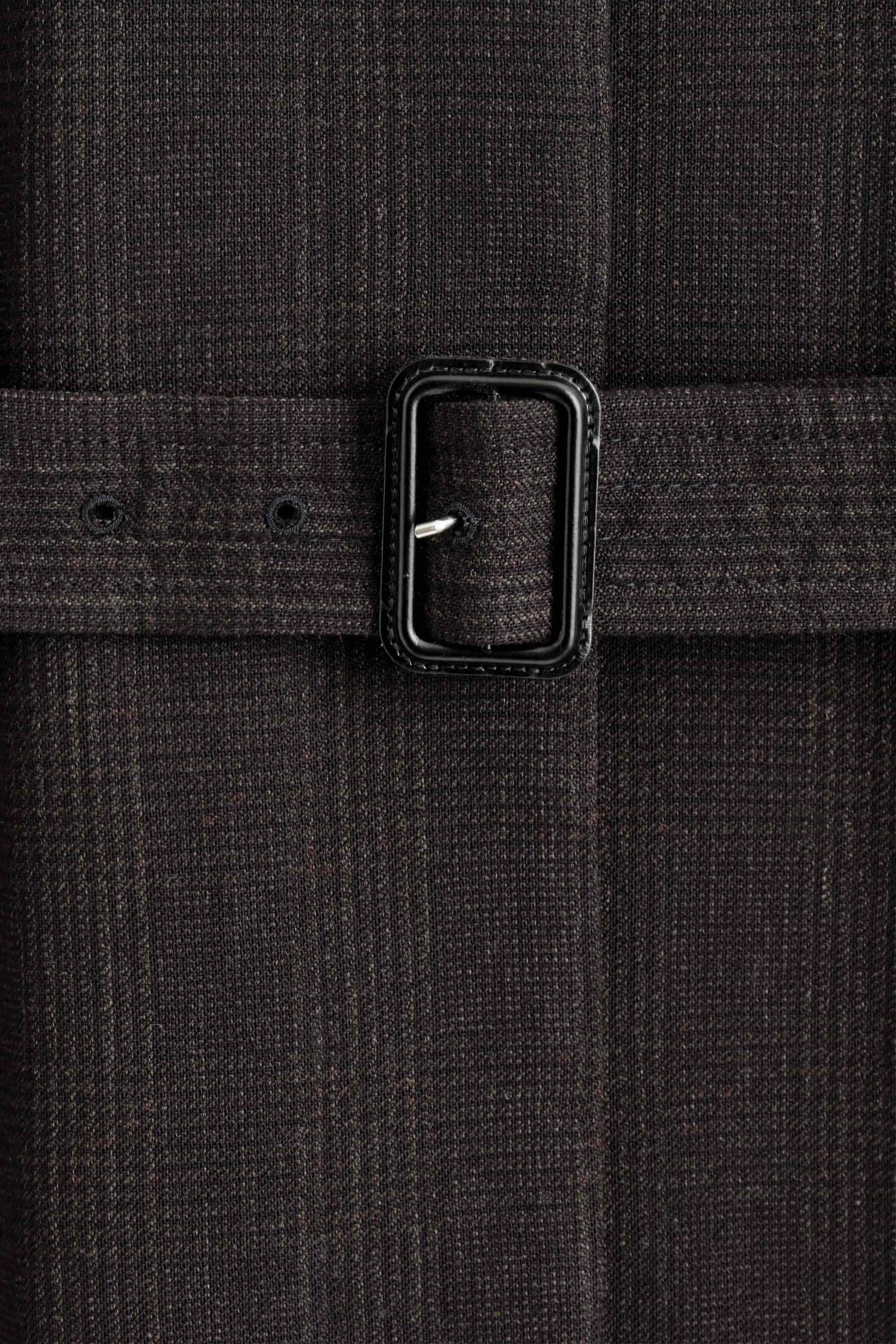 WOOL-BLEND LONG TRENCH COAT - 3