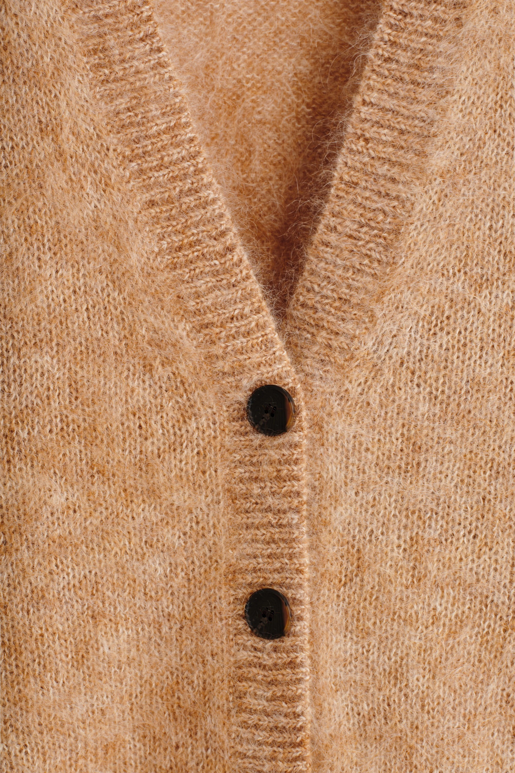 MOHAIR-WOOL V-NECK CARDIGAN - 2