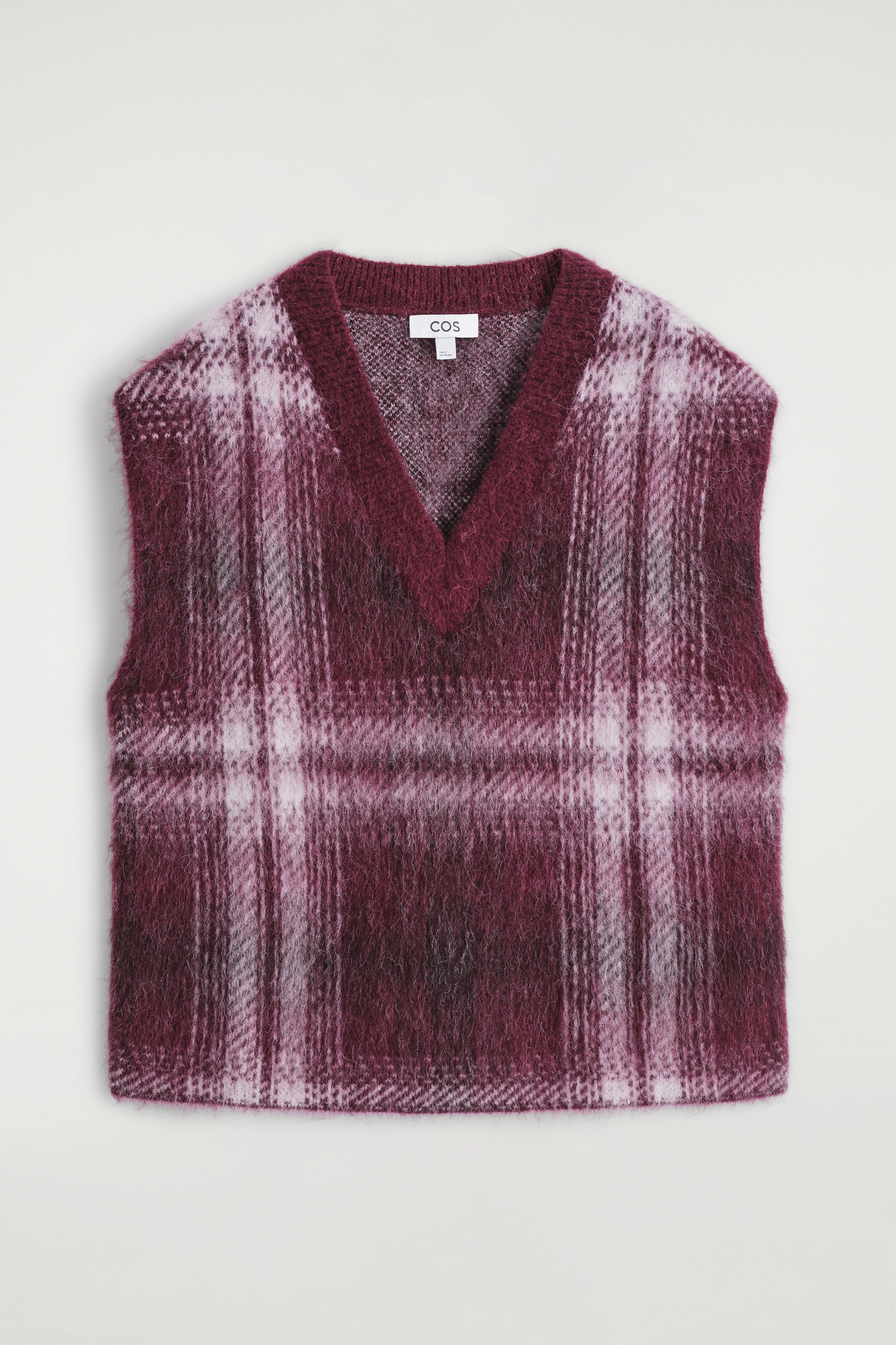 CHECKED ALPACA-BLEND VEST