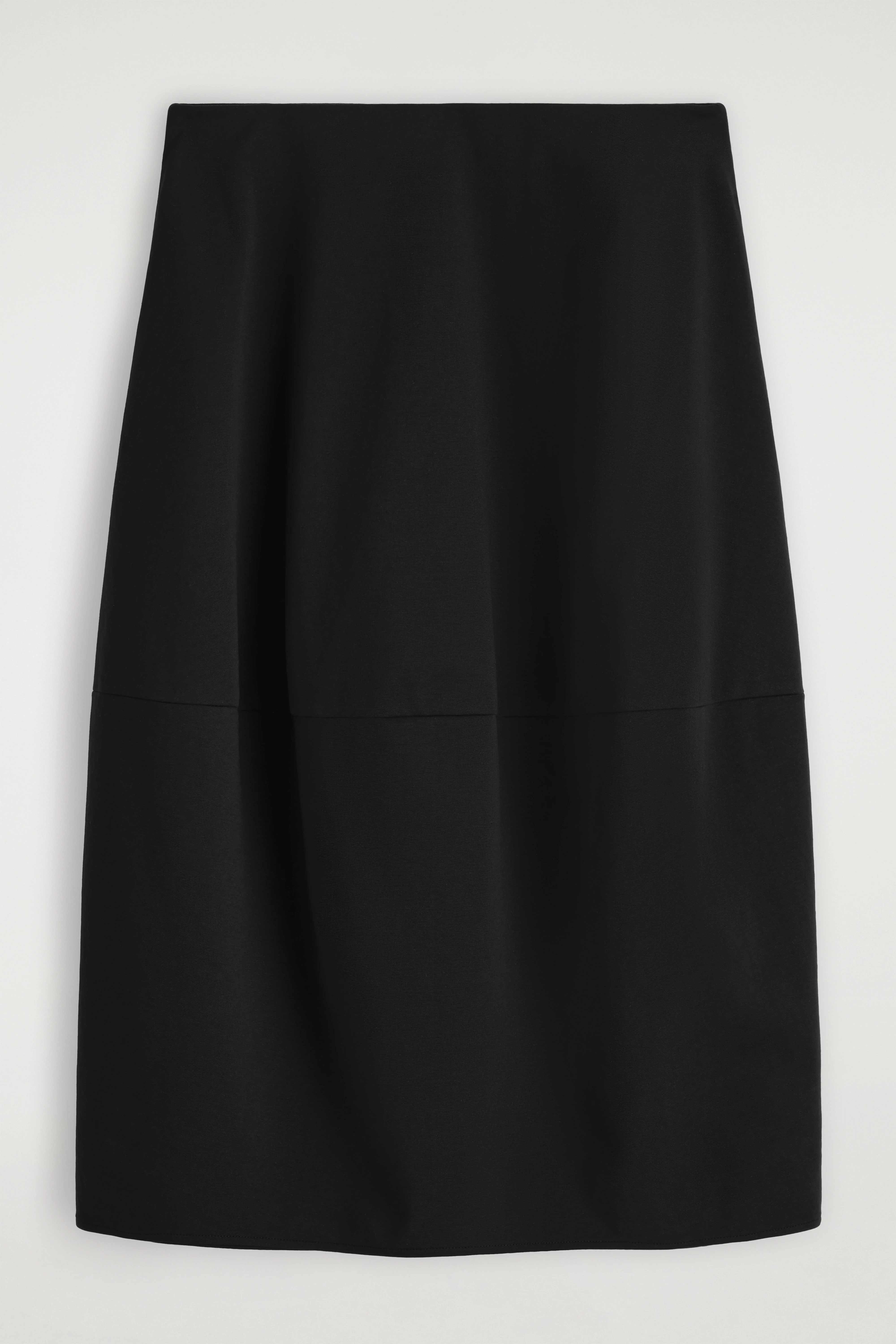 ROUNDED COTTON MIDI SKIRT - 1
