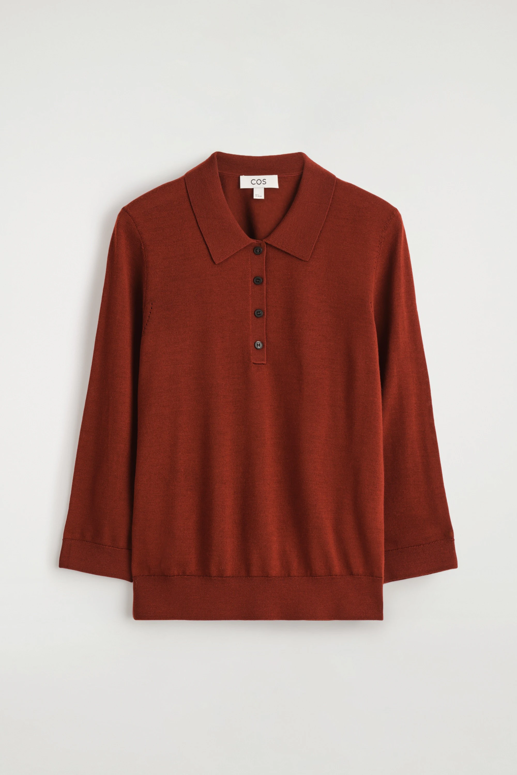 MERINO WOOL POLO JUMPER