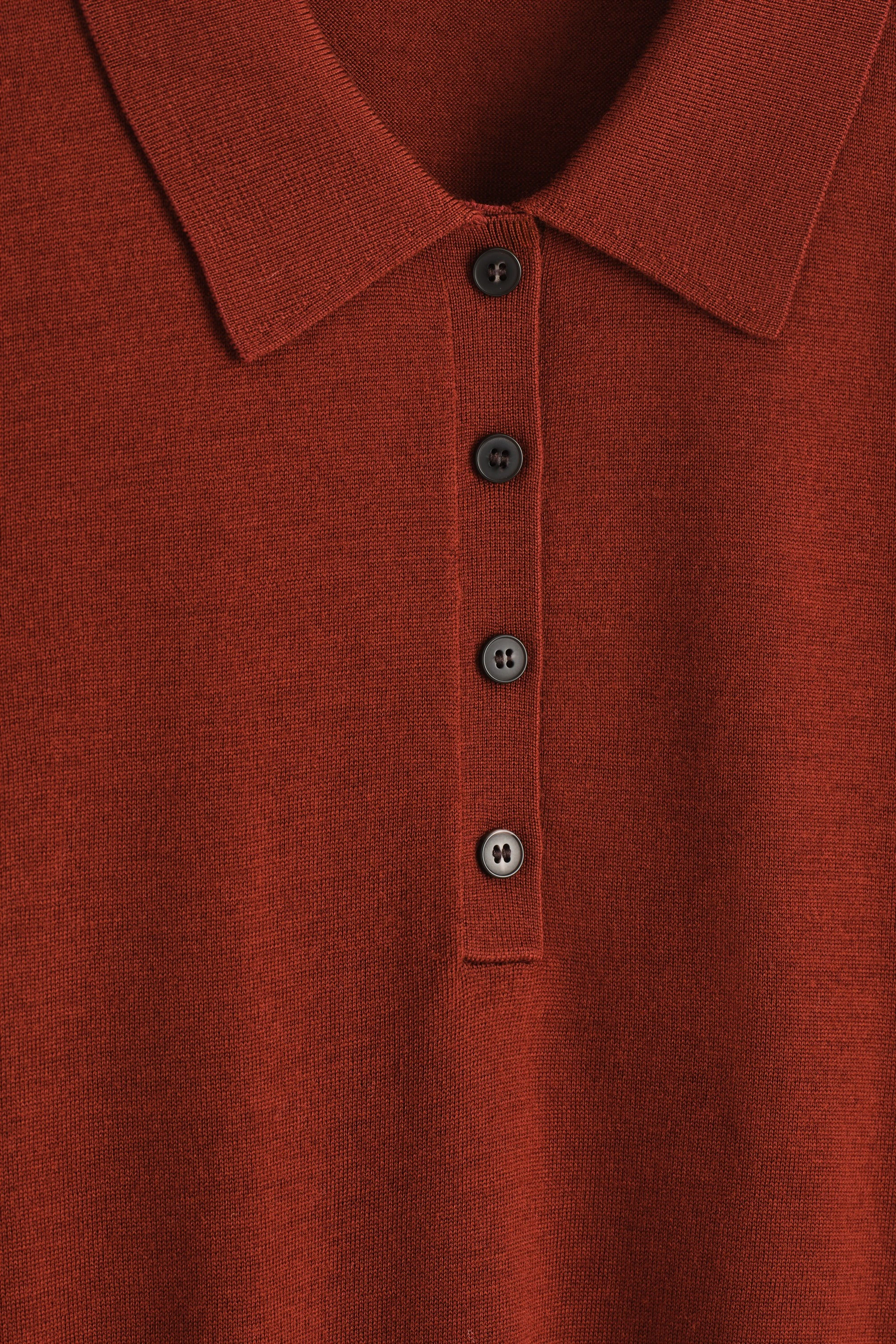 MERINO WOOL POLO JUMPER