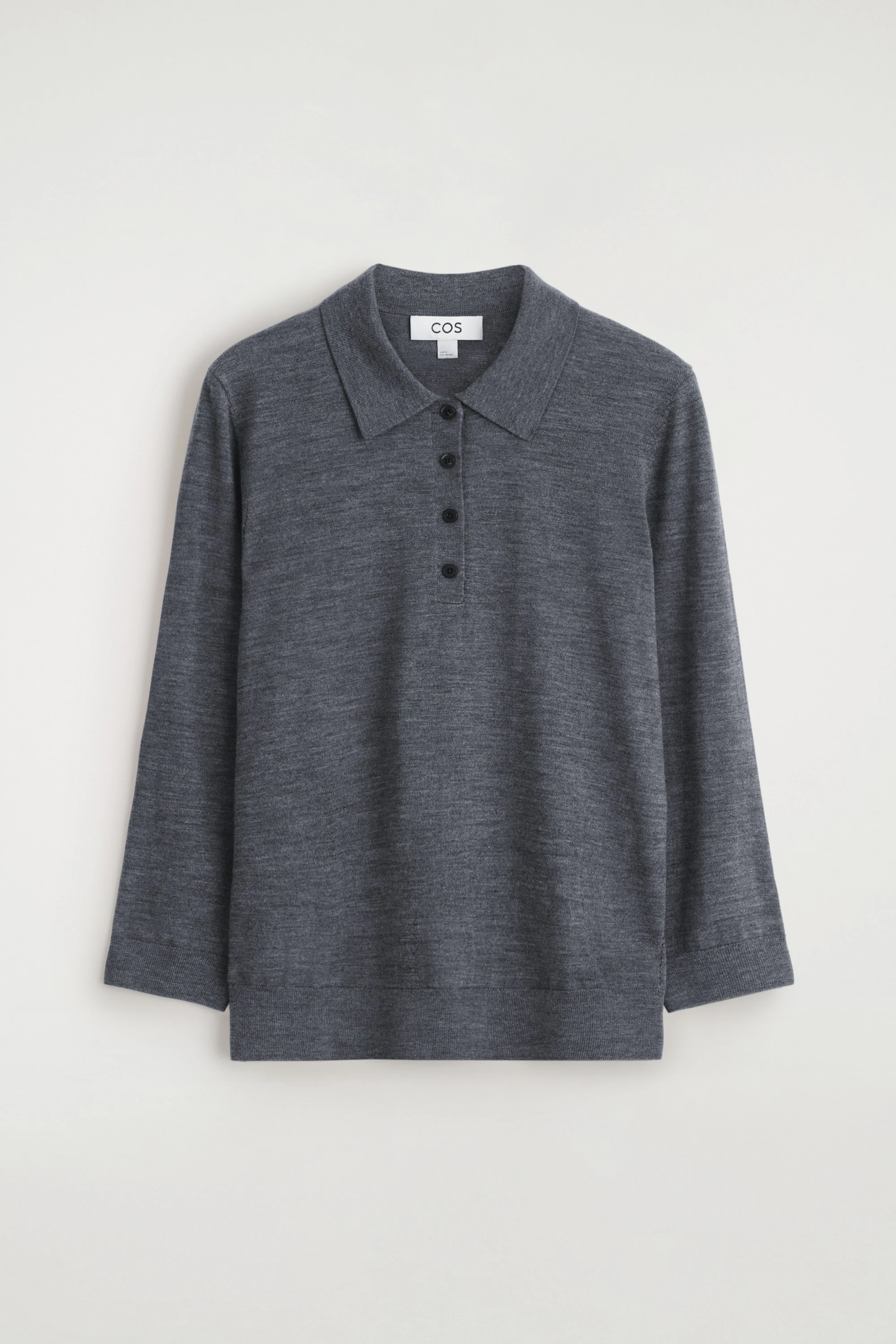 MERINO WOOL POLO JUMPER