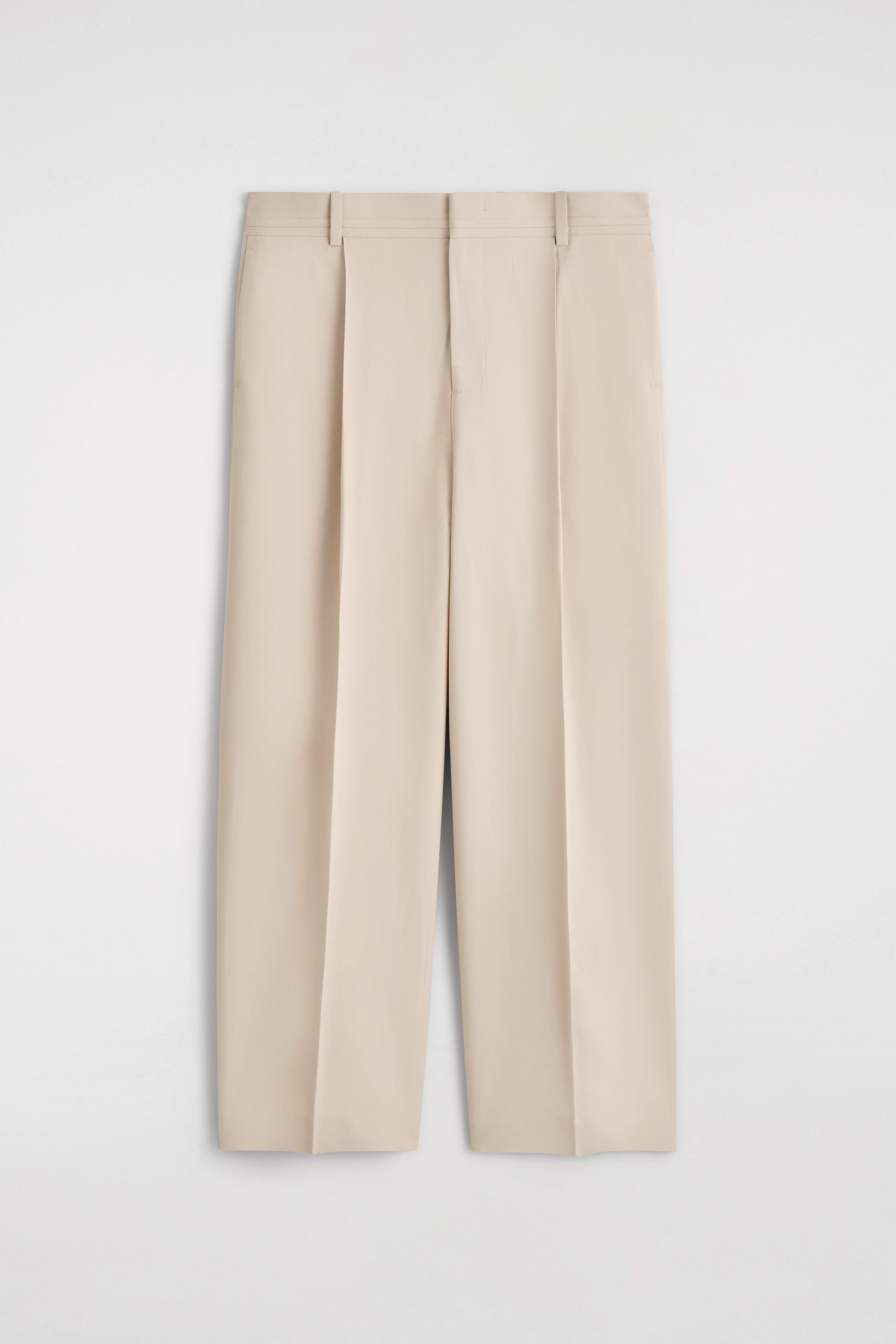 PLEATED RELAXED-FIT WIDE-LEG TROUSERS - 1