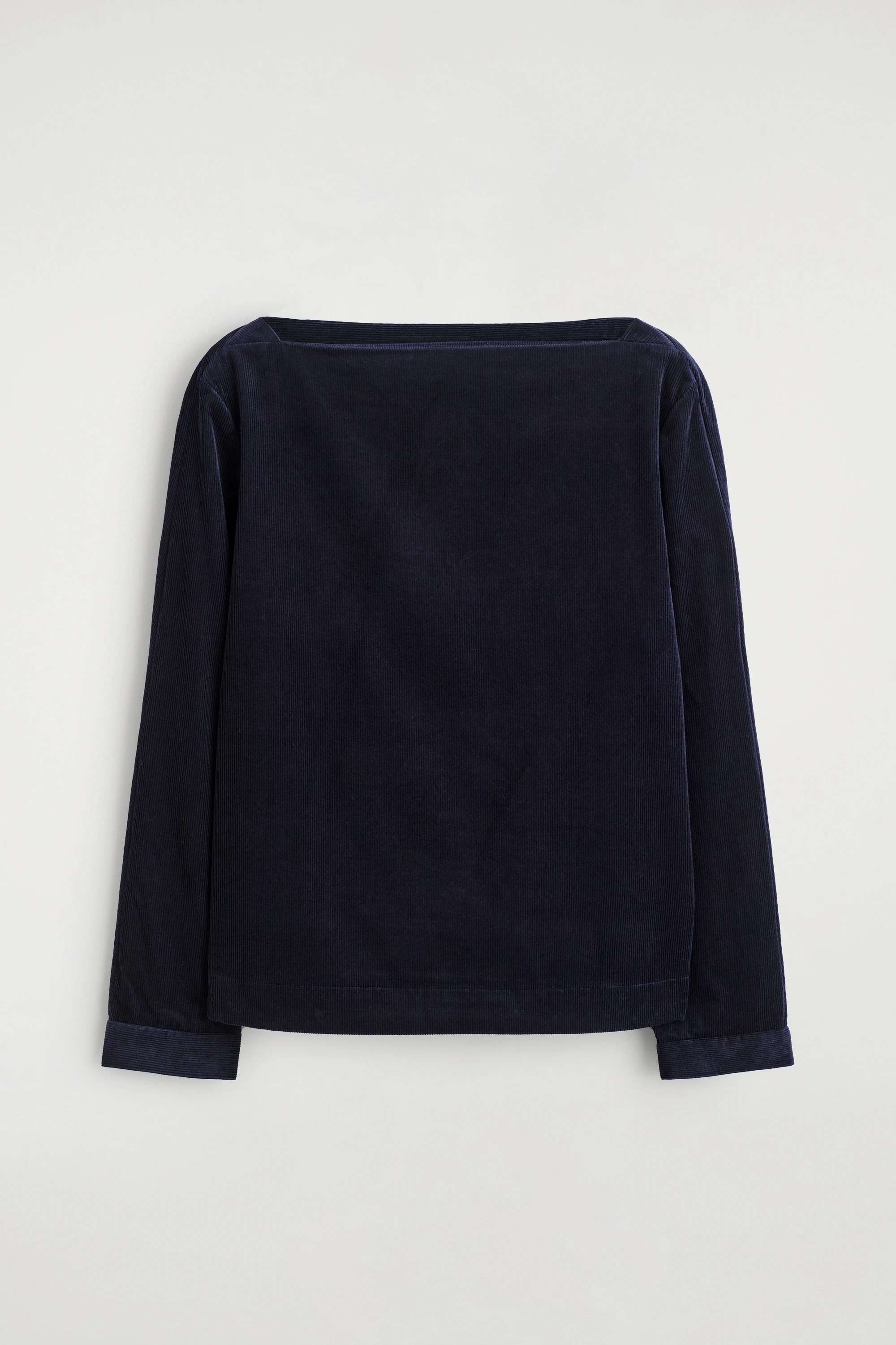 STRAIGHT-NECK CORDUROY TOP - 1