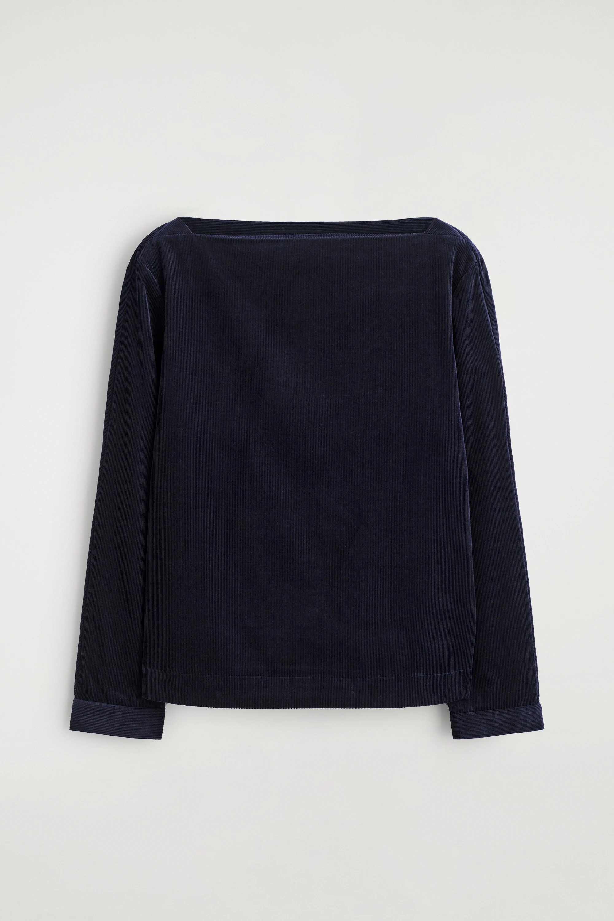 STRAIGHT-NECK CORDUROY TOP - 1