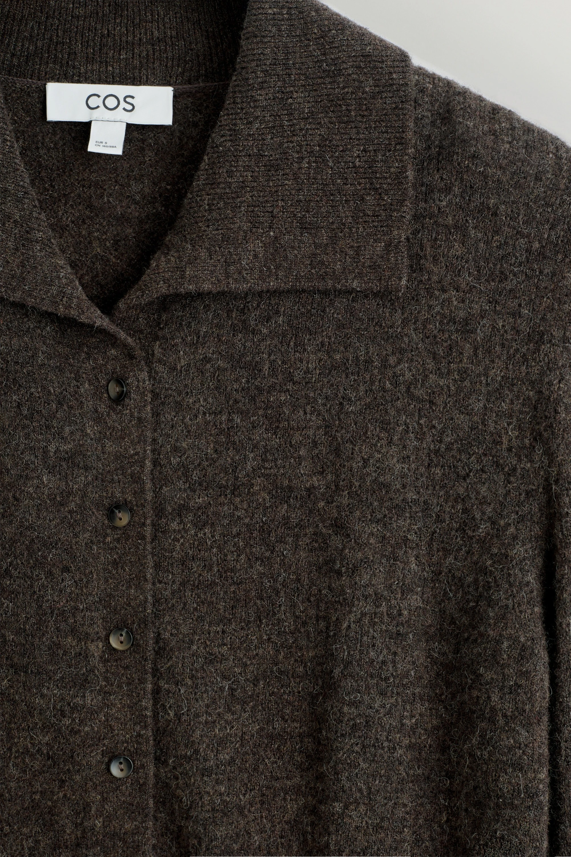 ALPACA MERINO WOOL HIGH-NECK CARDIGAN - 3