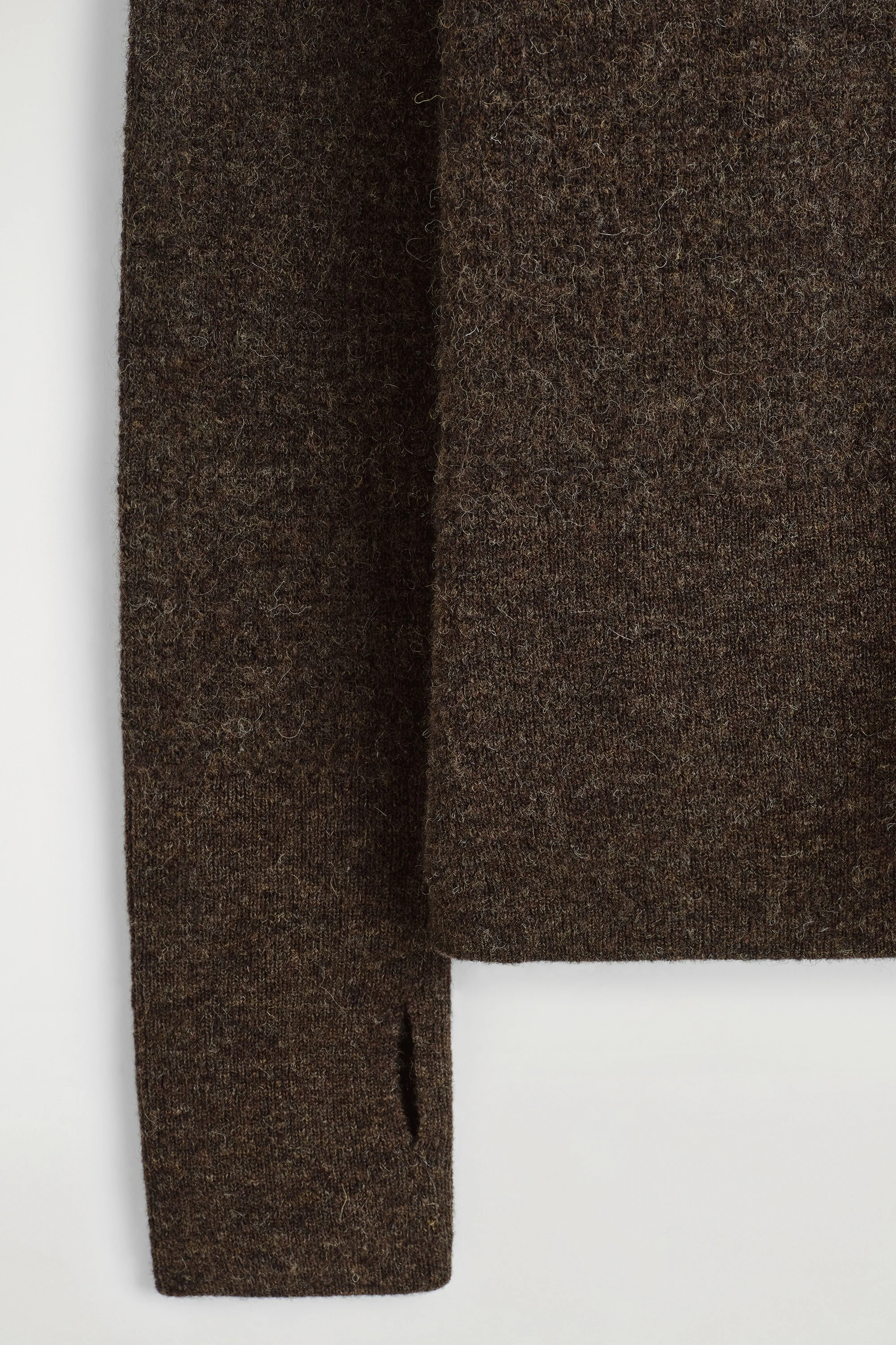 ALPACA MERINO WOOL HIGH-NECK CARDIGAN - 4
