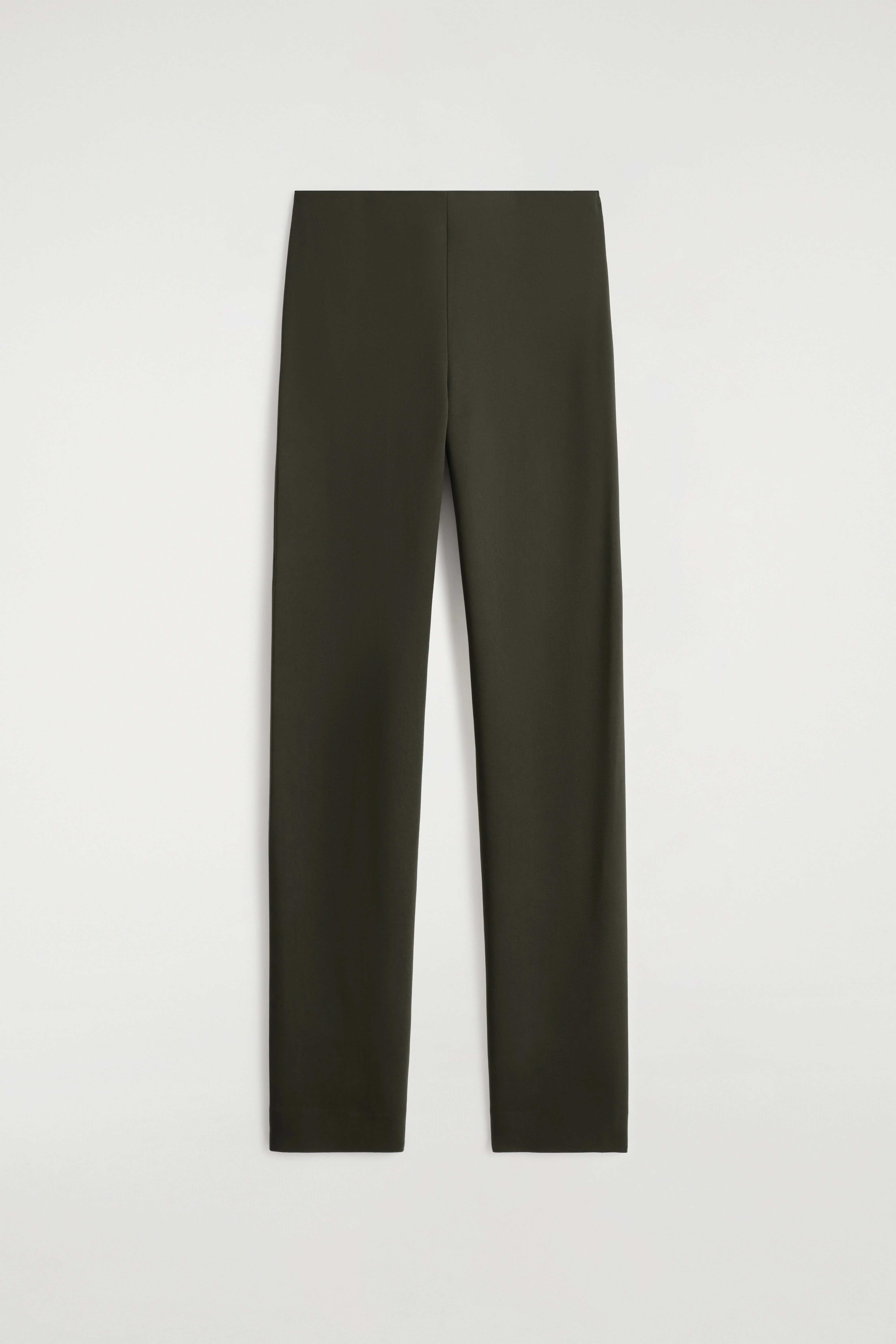 ELASTICATED SLIM-LEG TROUSERS - 1
