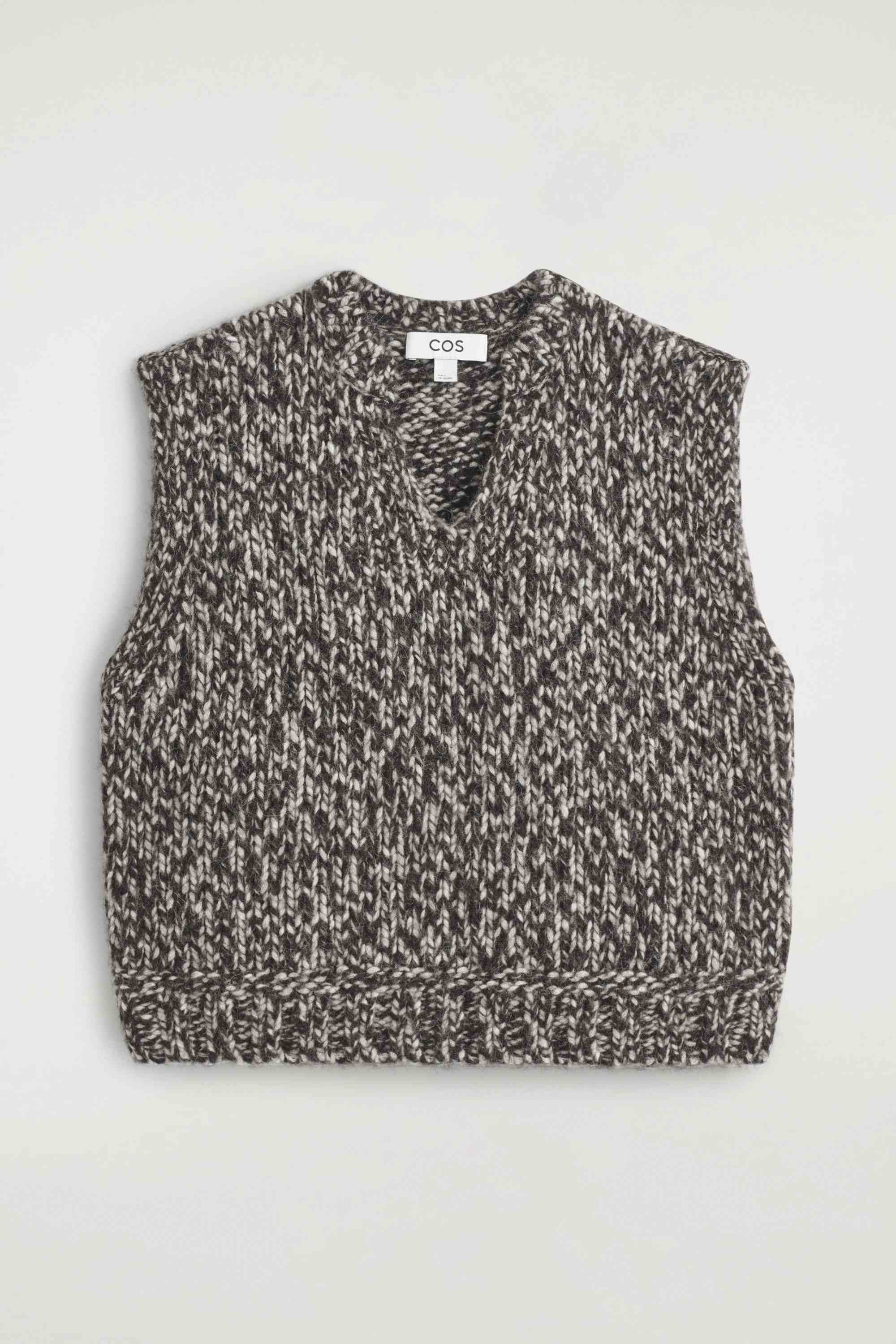 FLECKED CHUNKY WOOL-ALPACA VEST - 1