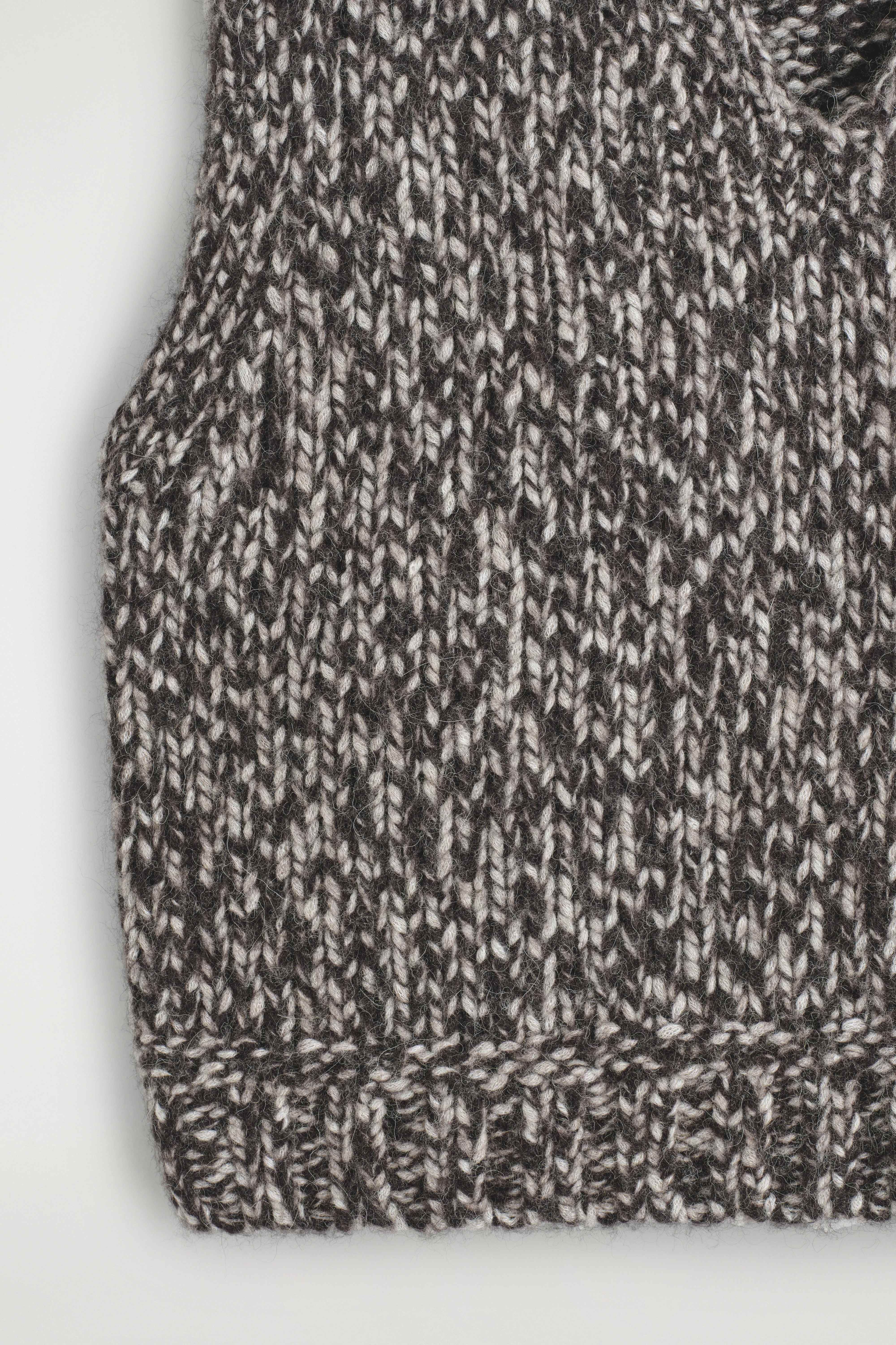 FLECKED CHUNKY WOOL-ALPACA VEST - 2