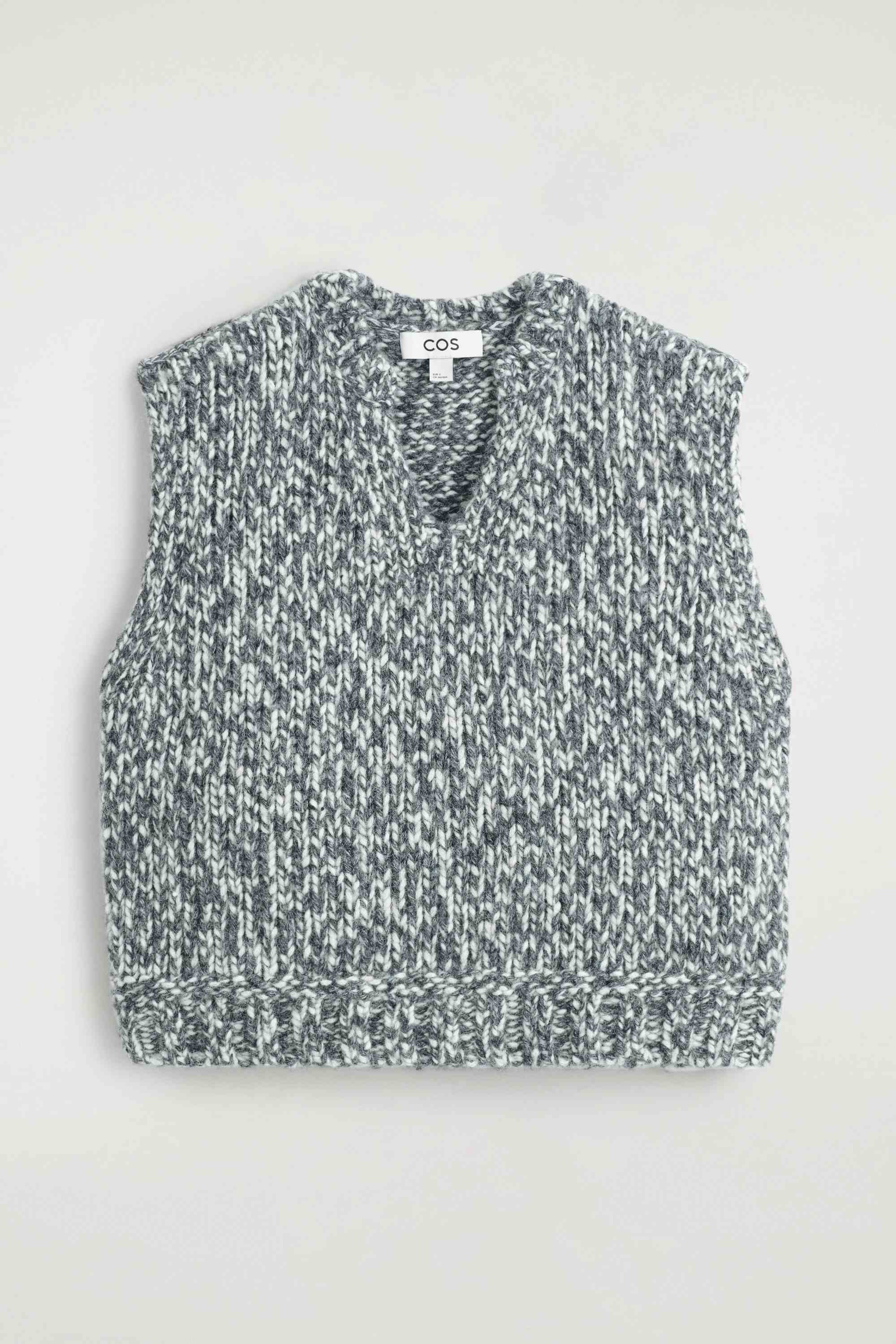 FLECKED CHUNKY WOOL-ALPACA VEST - 1