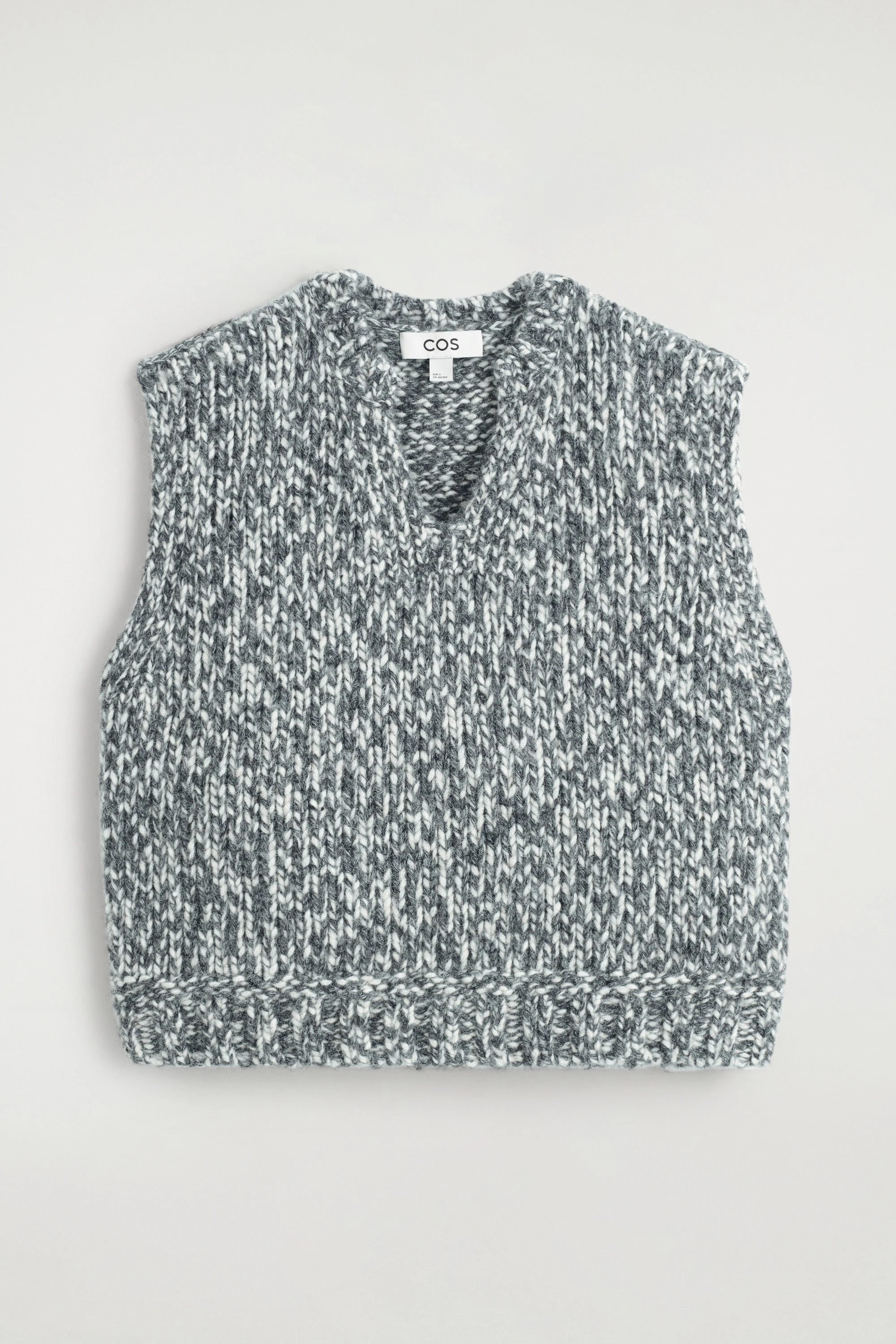 FLECKED CHUNKY WOOL-ALPACA VEST