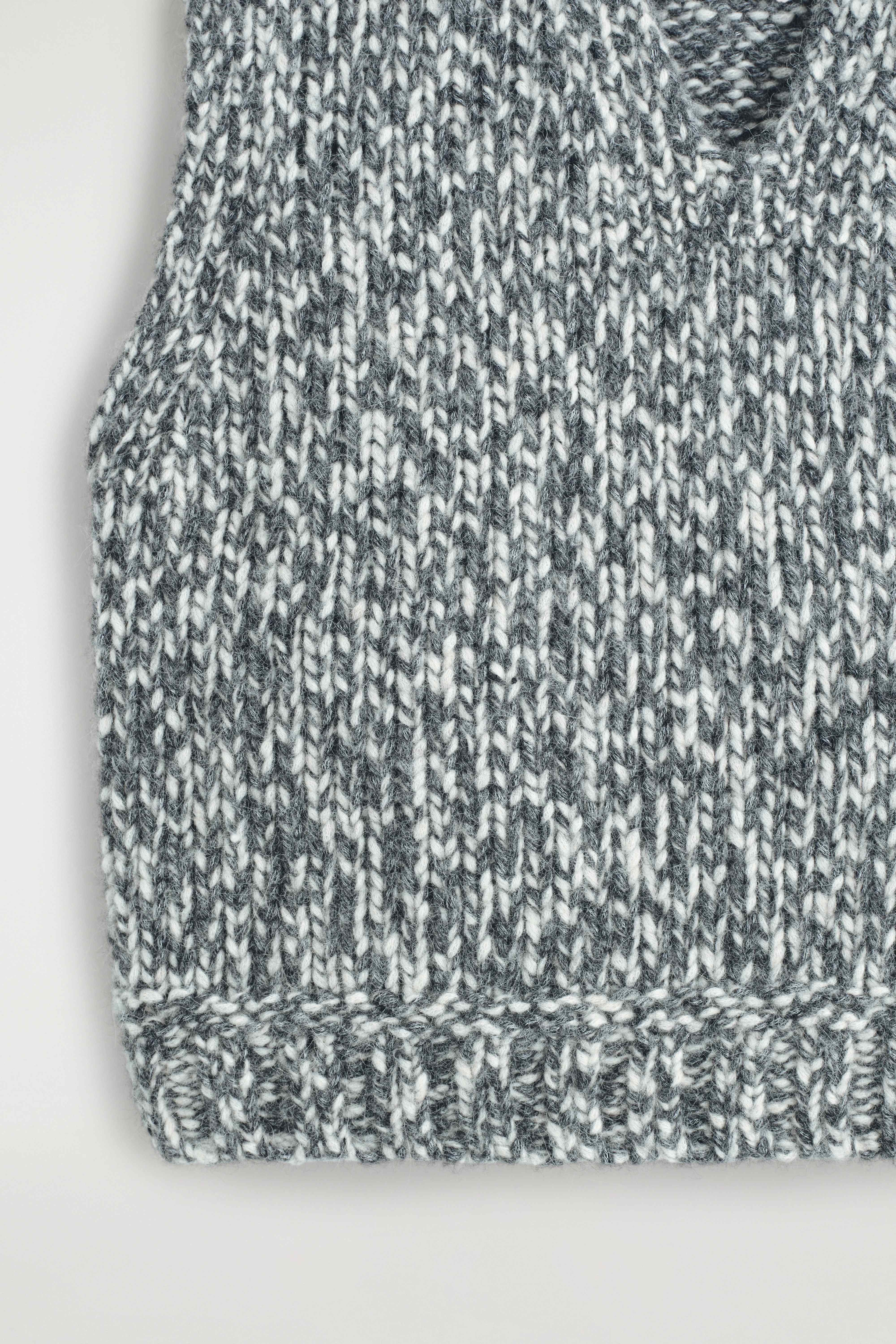 FLECKED CHUNKY WOOL-ALPACA VEST - 2