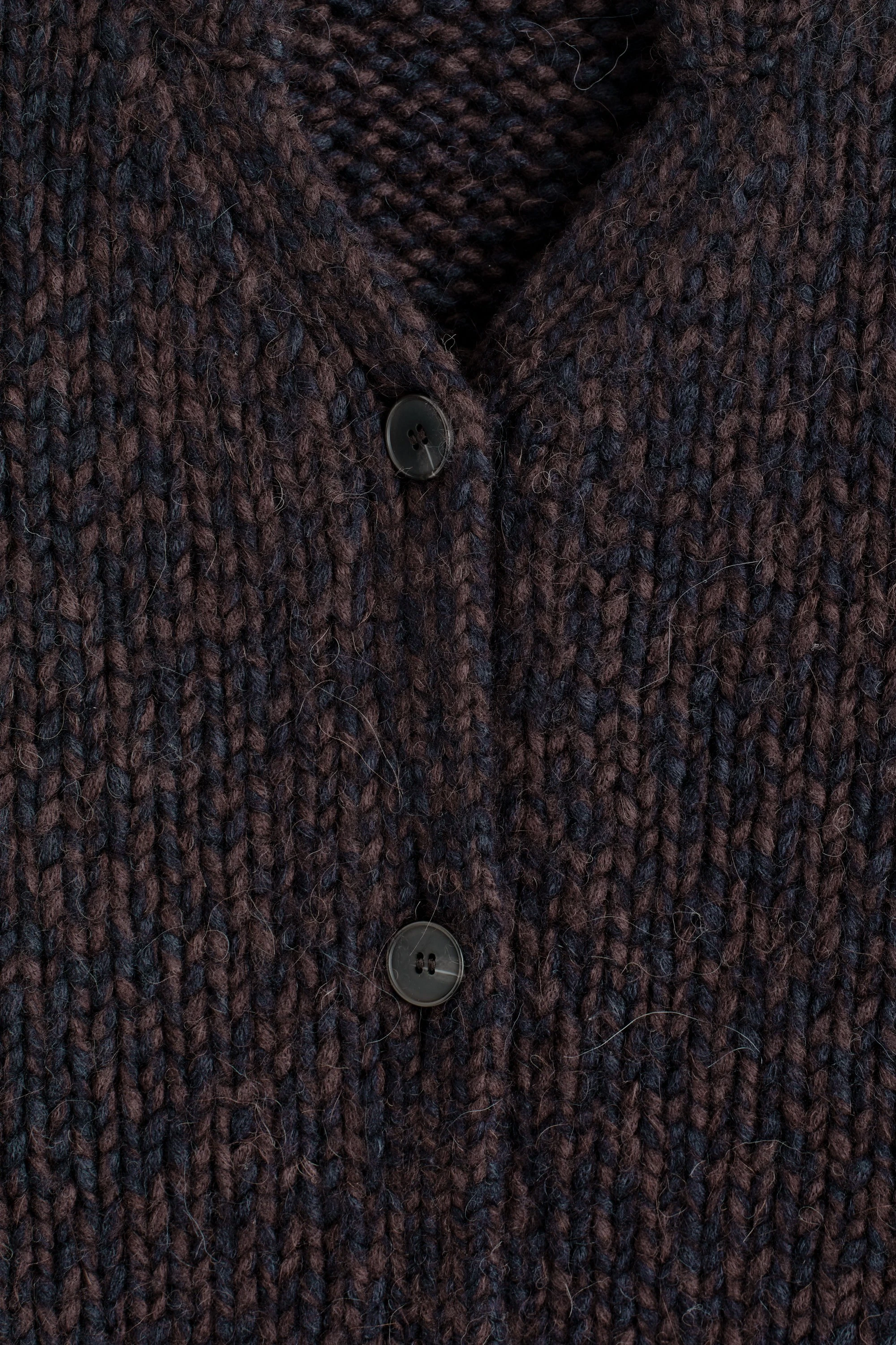 FLECKED CHUNKY WOOL-ALPACA CARDIGAN - 2