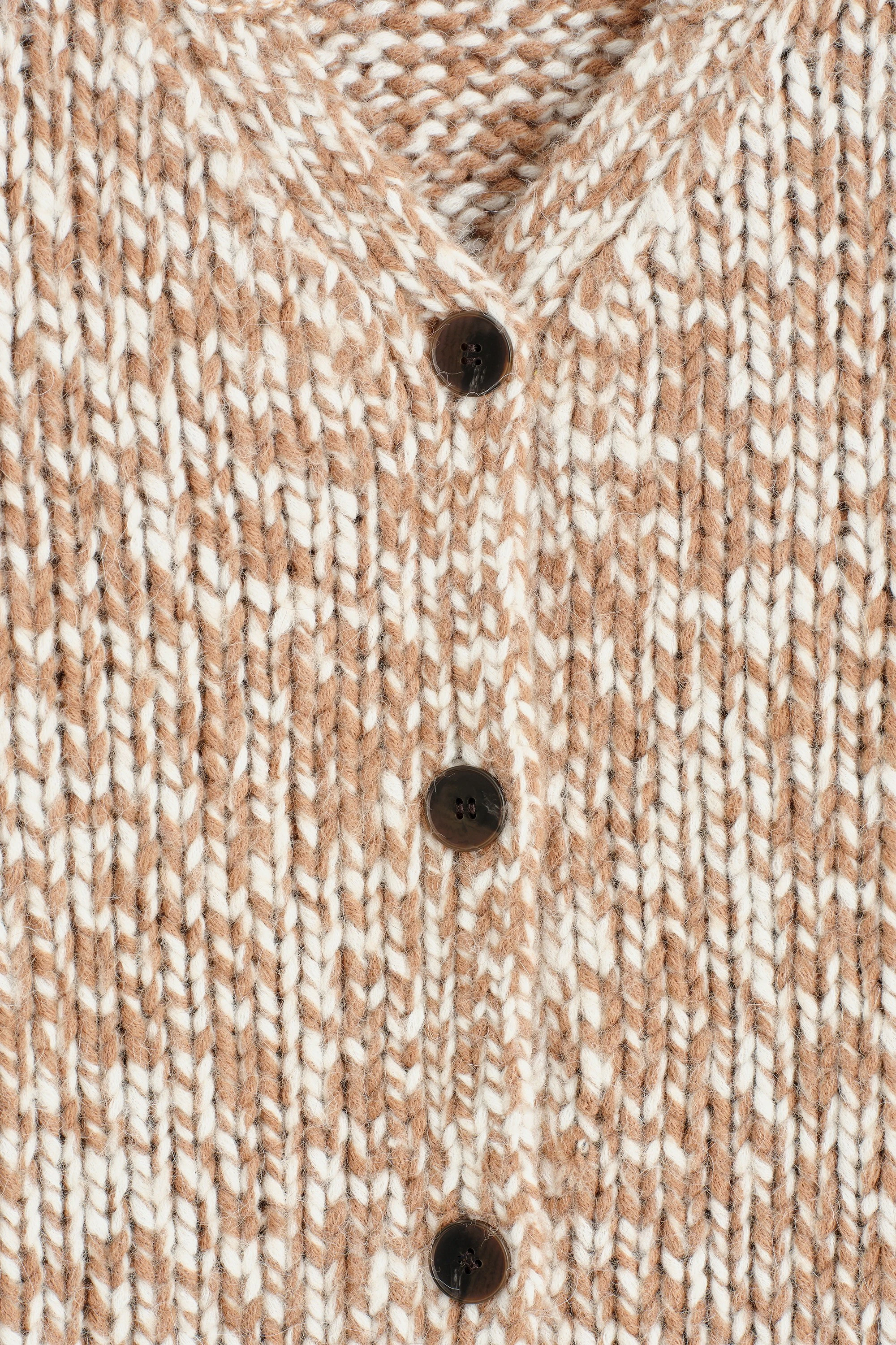 FLECKED CHUNKY WOOL-ALPACA CARDIGAN - 2