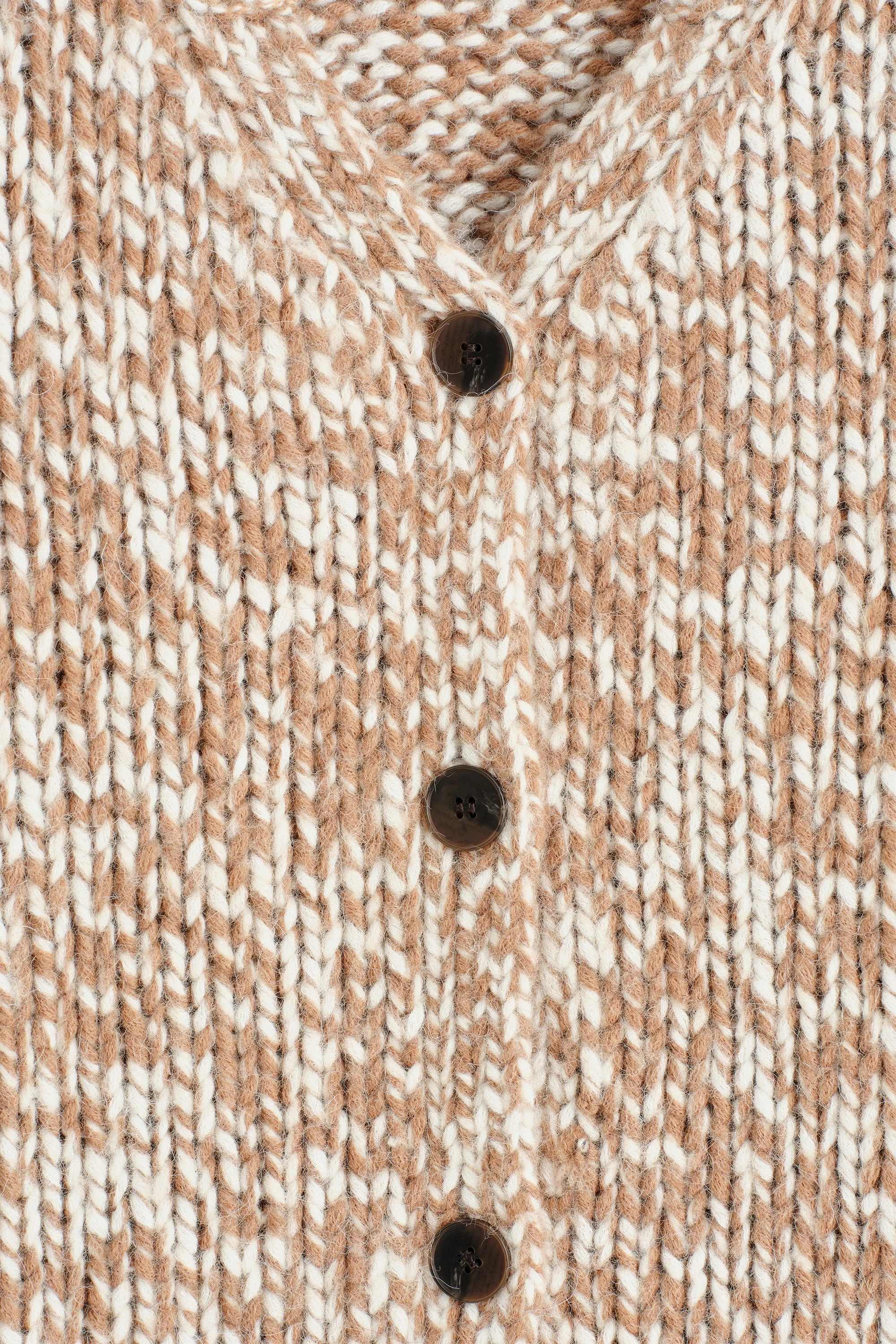 FLECKED CHUNKY WOOL-ALPACA CARDIGAN - 2