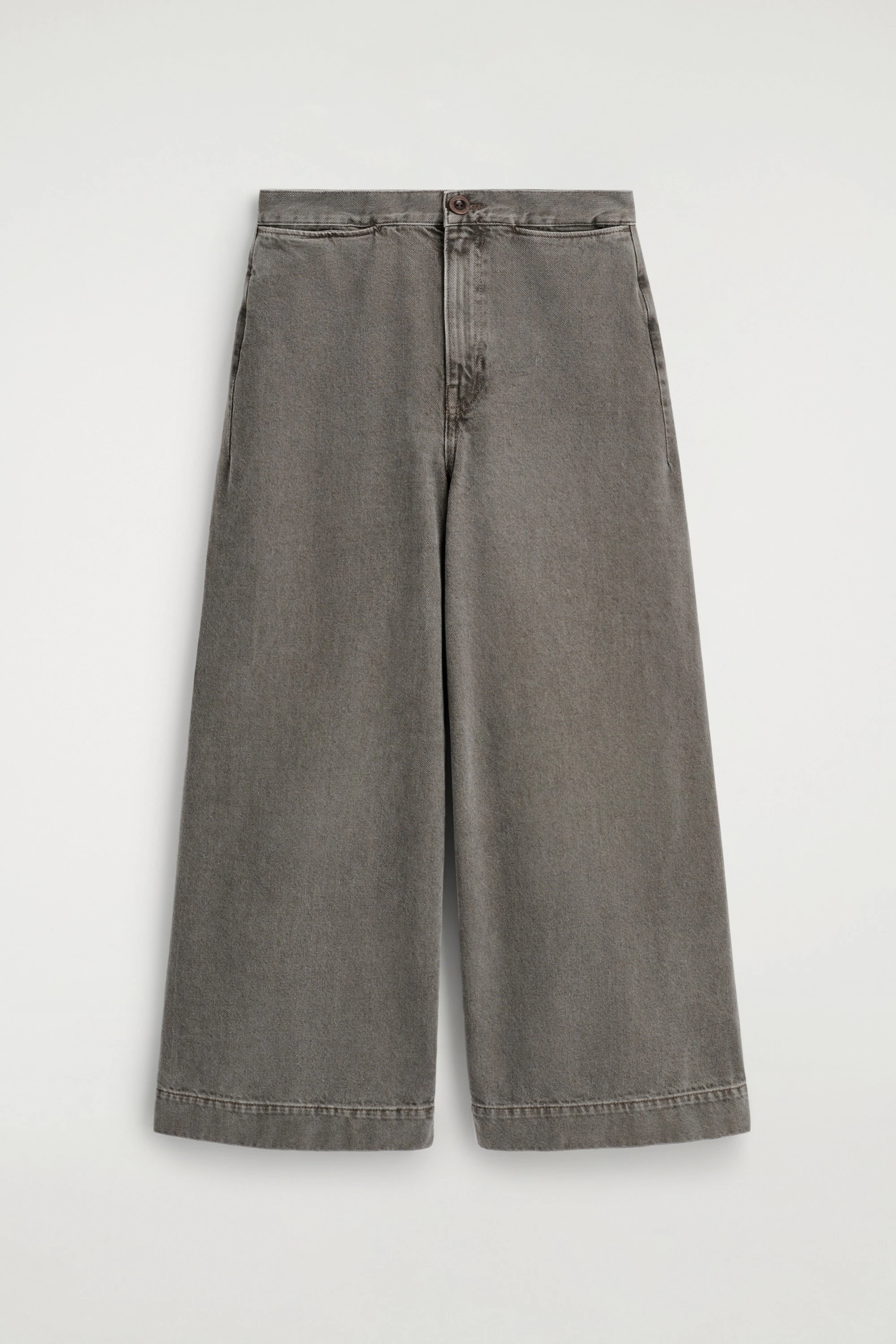 CROPPED WIDE-LEG DENIM TROUSERS - 5