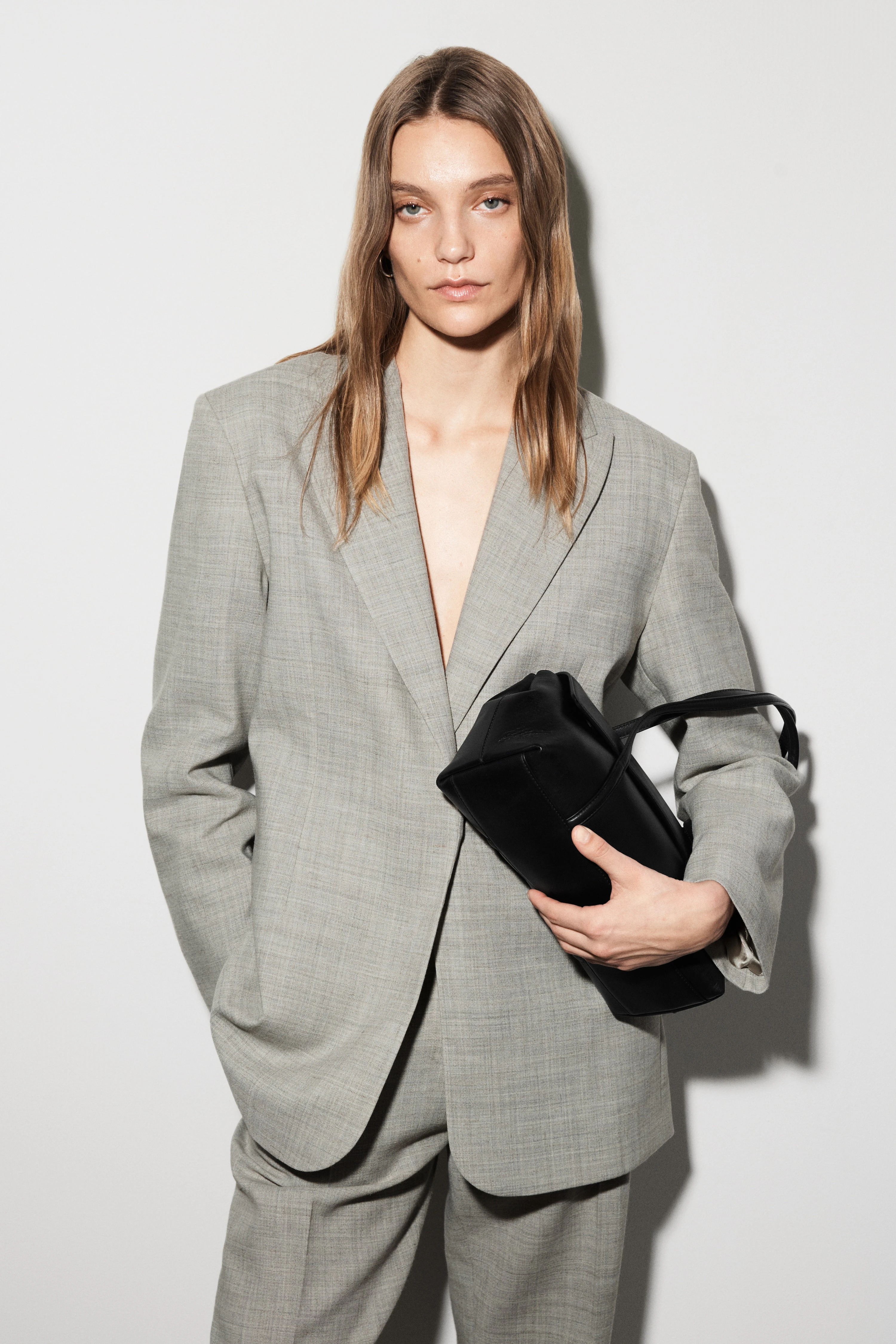 STRUCTURED WOOL-BLEND BLAZER - 3
