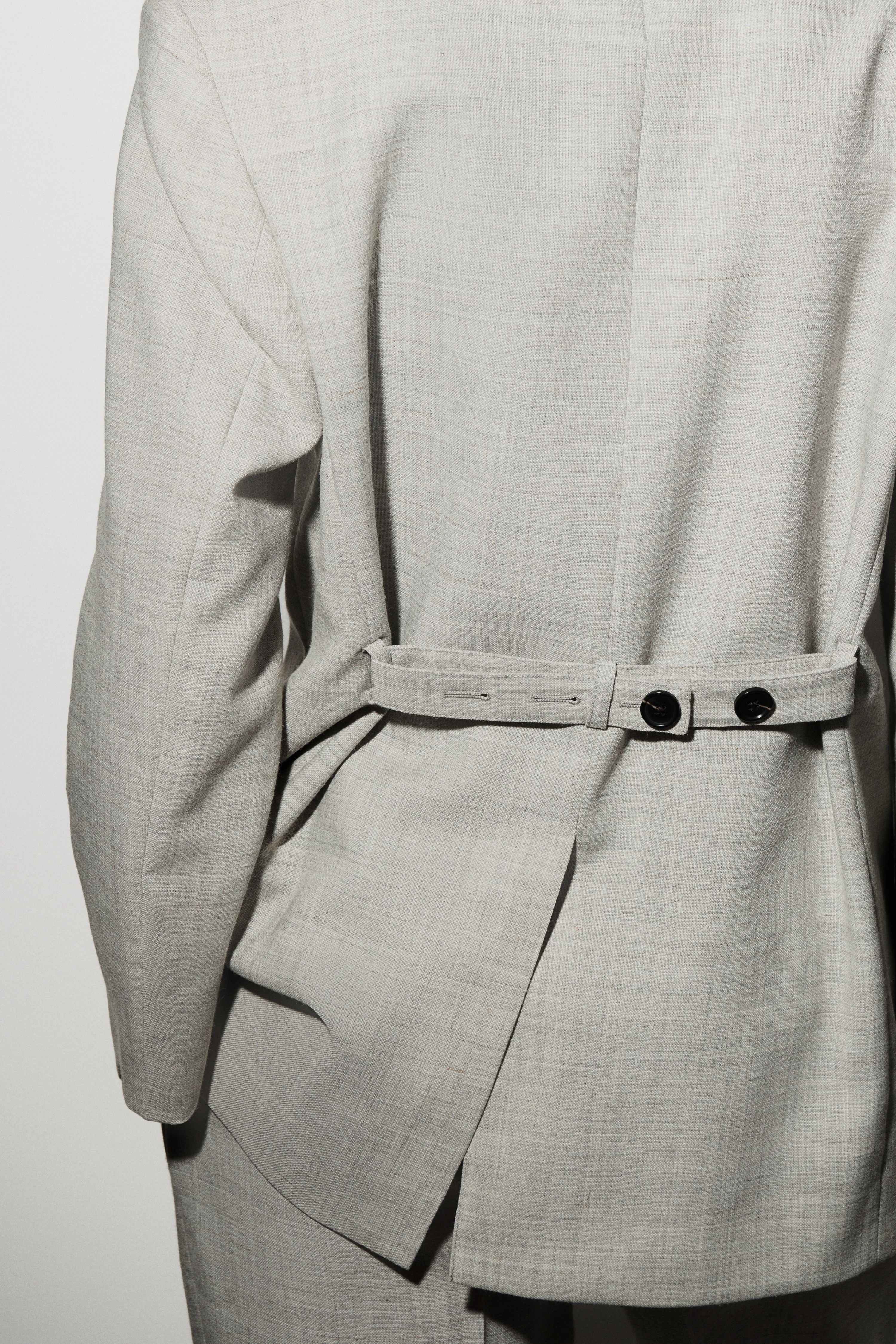 STRUCTURED WOOL-BLEND BLAZER - 5