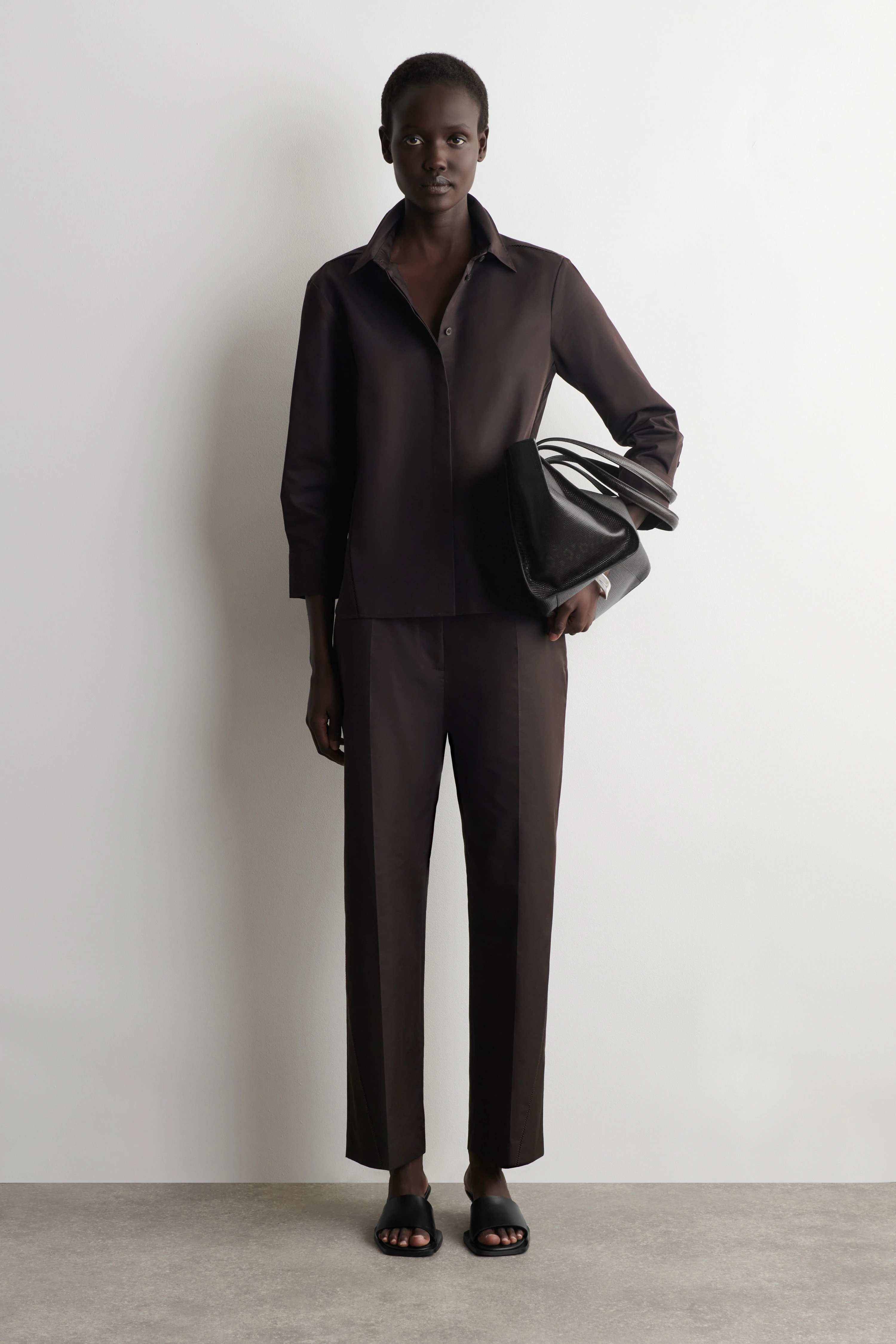 EMBROIDERED COTTON TROUSERS - 1