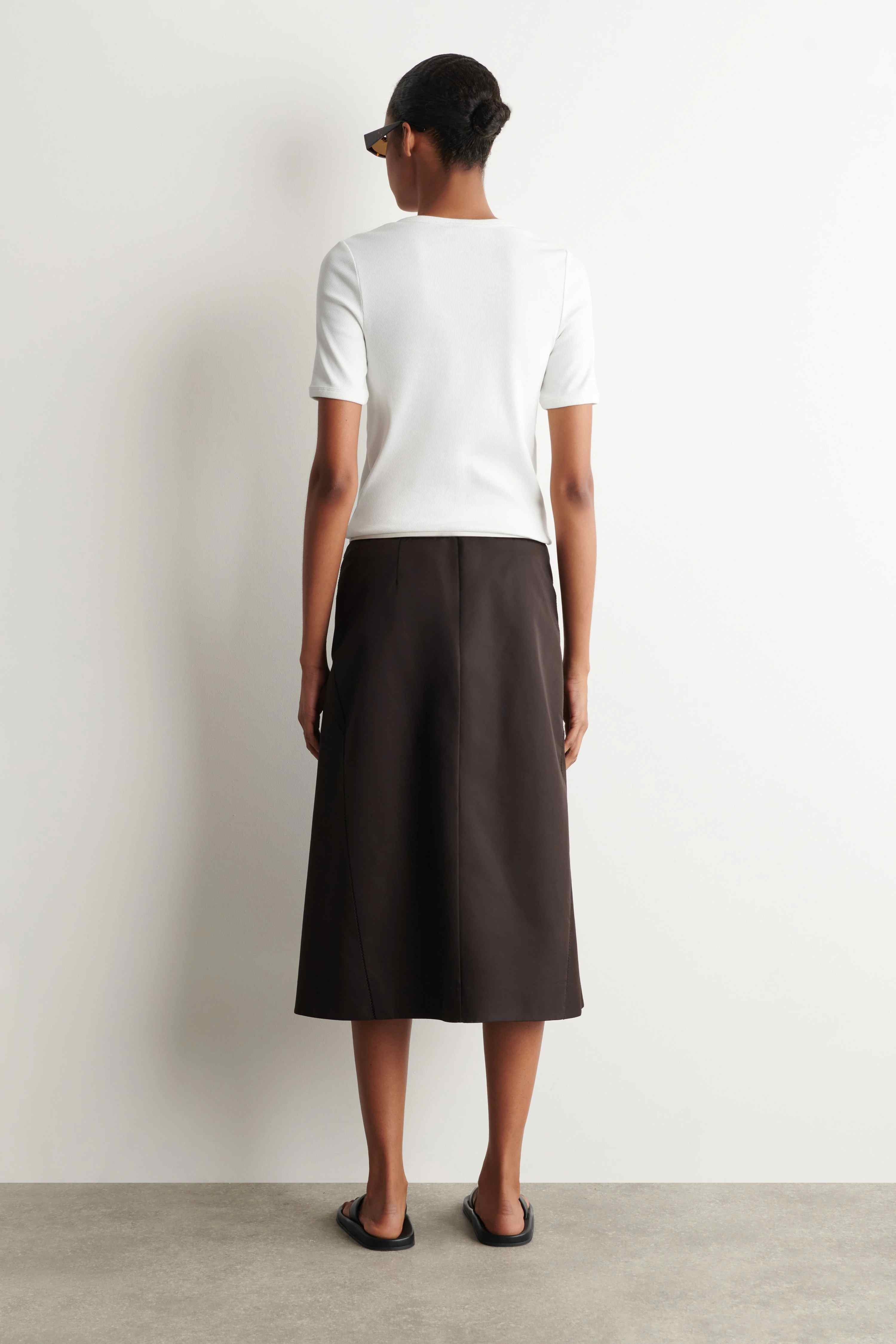 EMBROIDERED COTTON MIDI SKIRT - 2