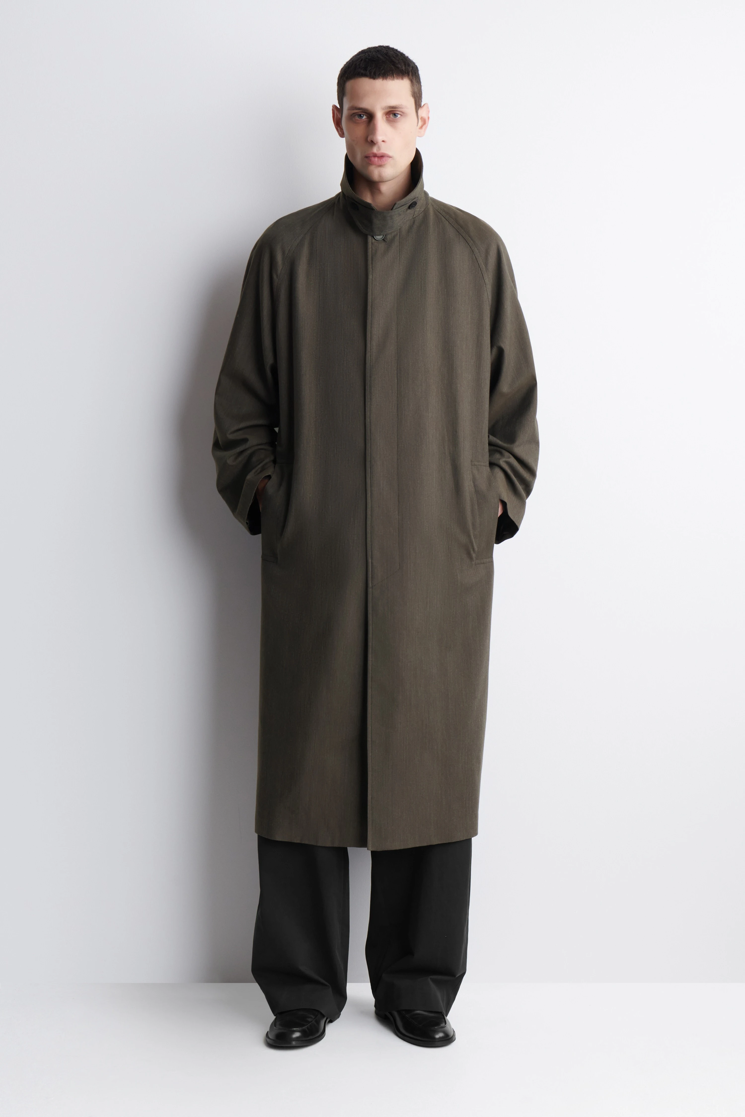 LIGHTWEIGHT COTTON-HERRINGBONE TRENCH COAT