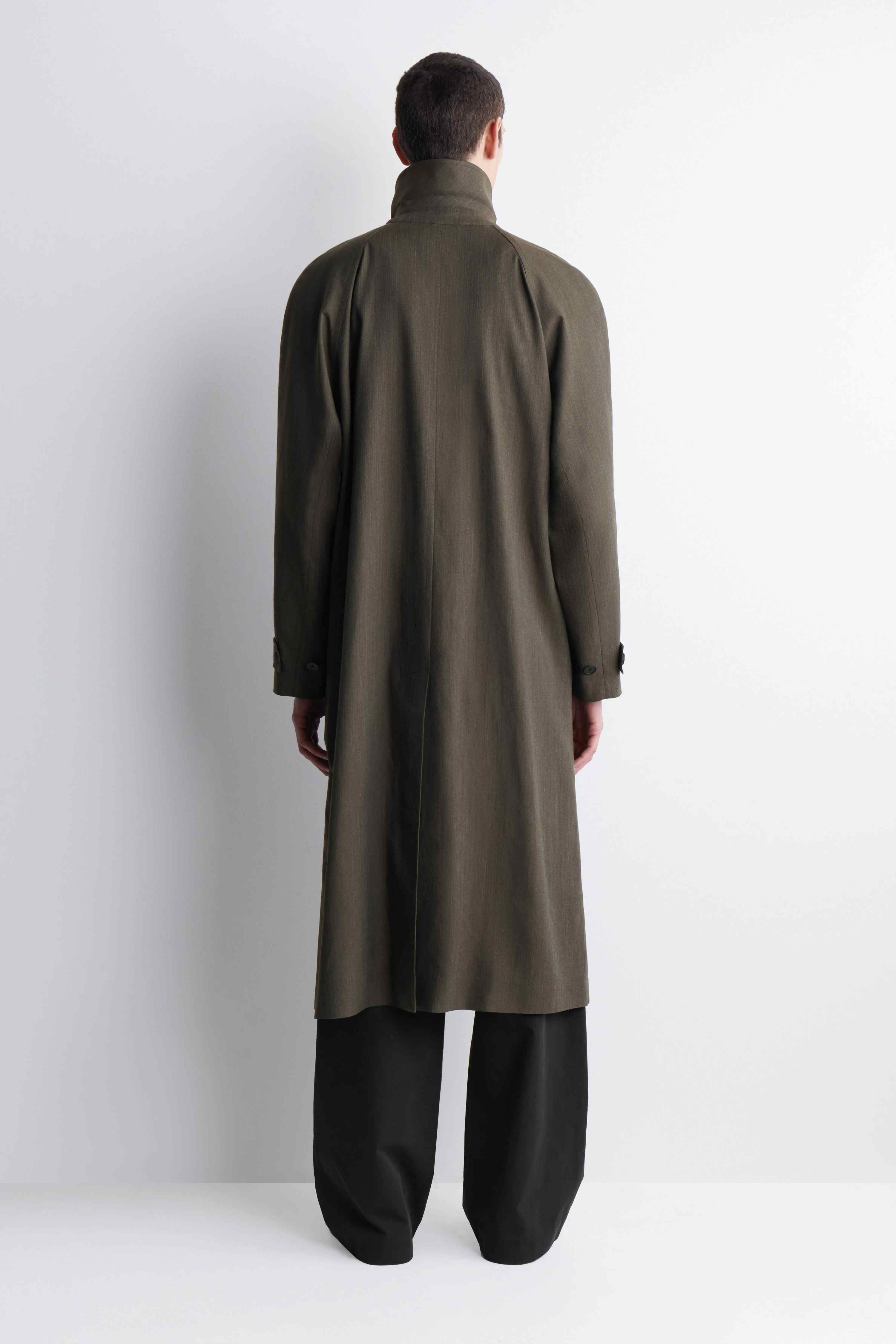 LIGHTWEIGHT COTTON-HERRINGBONE TRENCH COAT - 2
