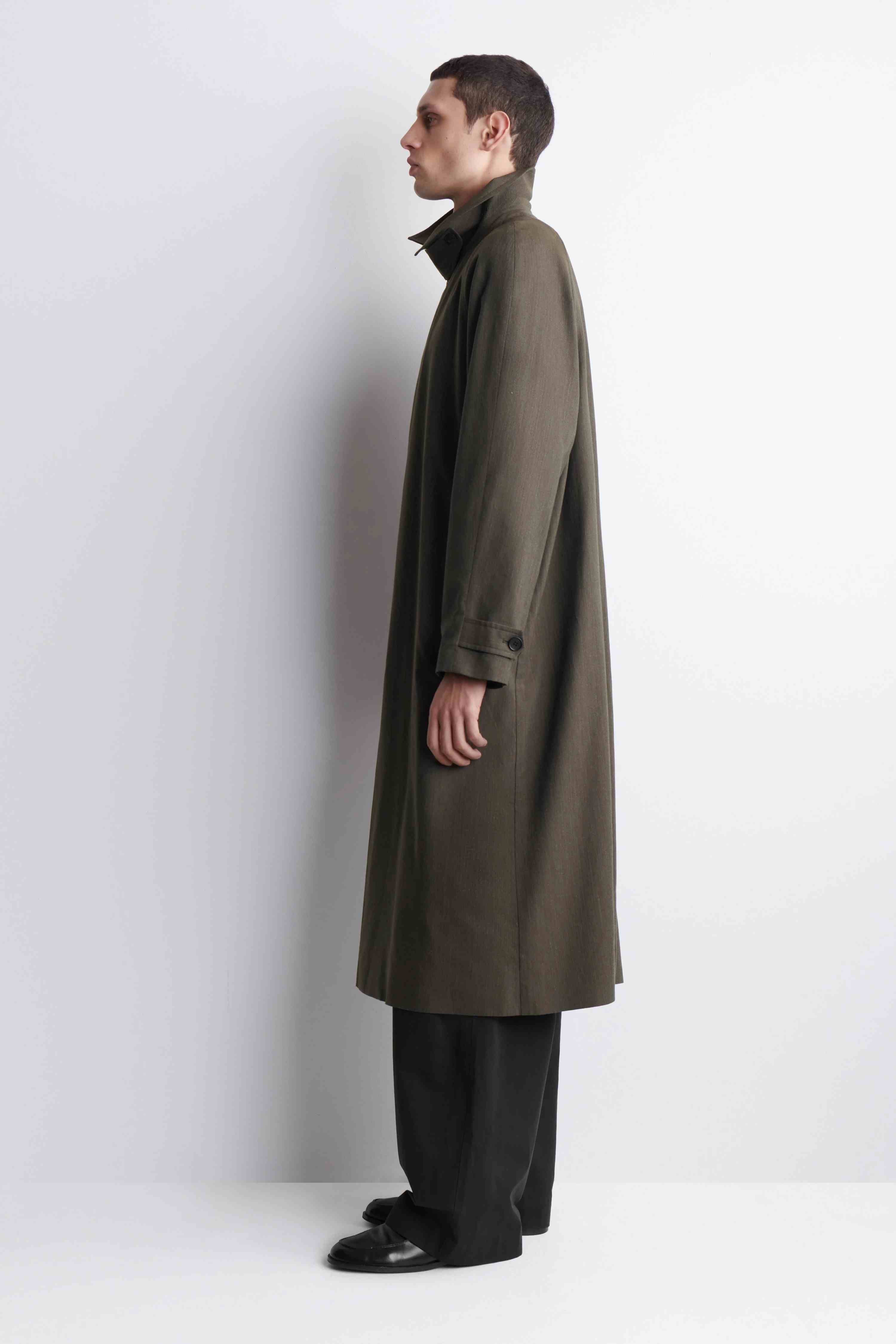 LIGHTWEIGHT COTTON-HERRINGBONE TRENCH COAT - 3