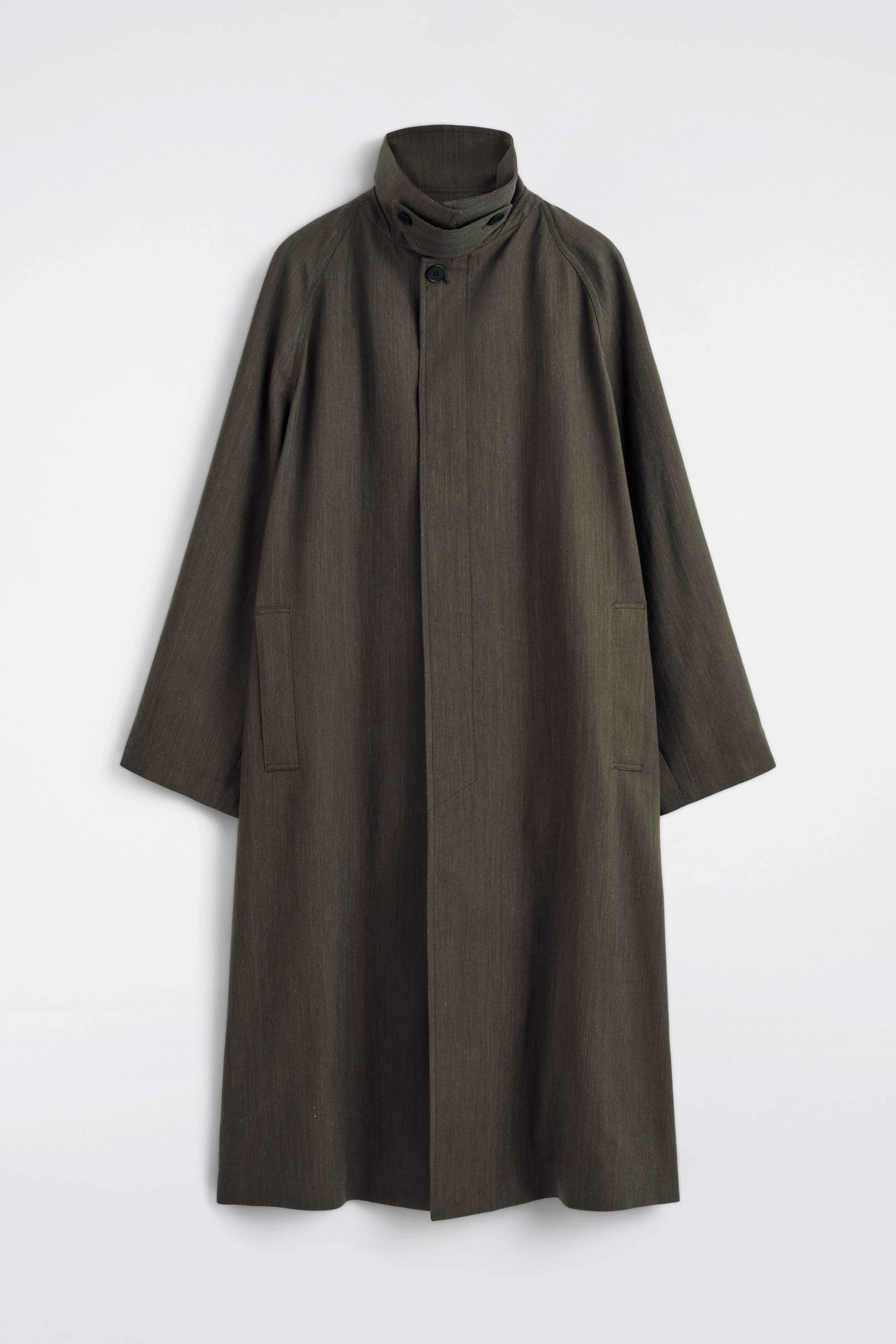 LIGHTWEIGHT COTTON-HERRINGBONE TRENCH COAT - 6