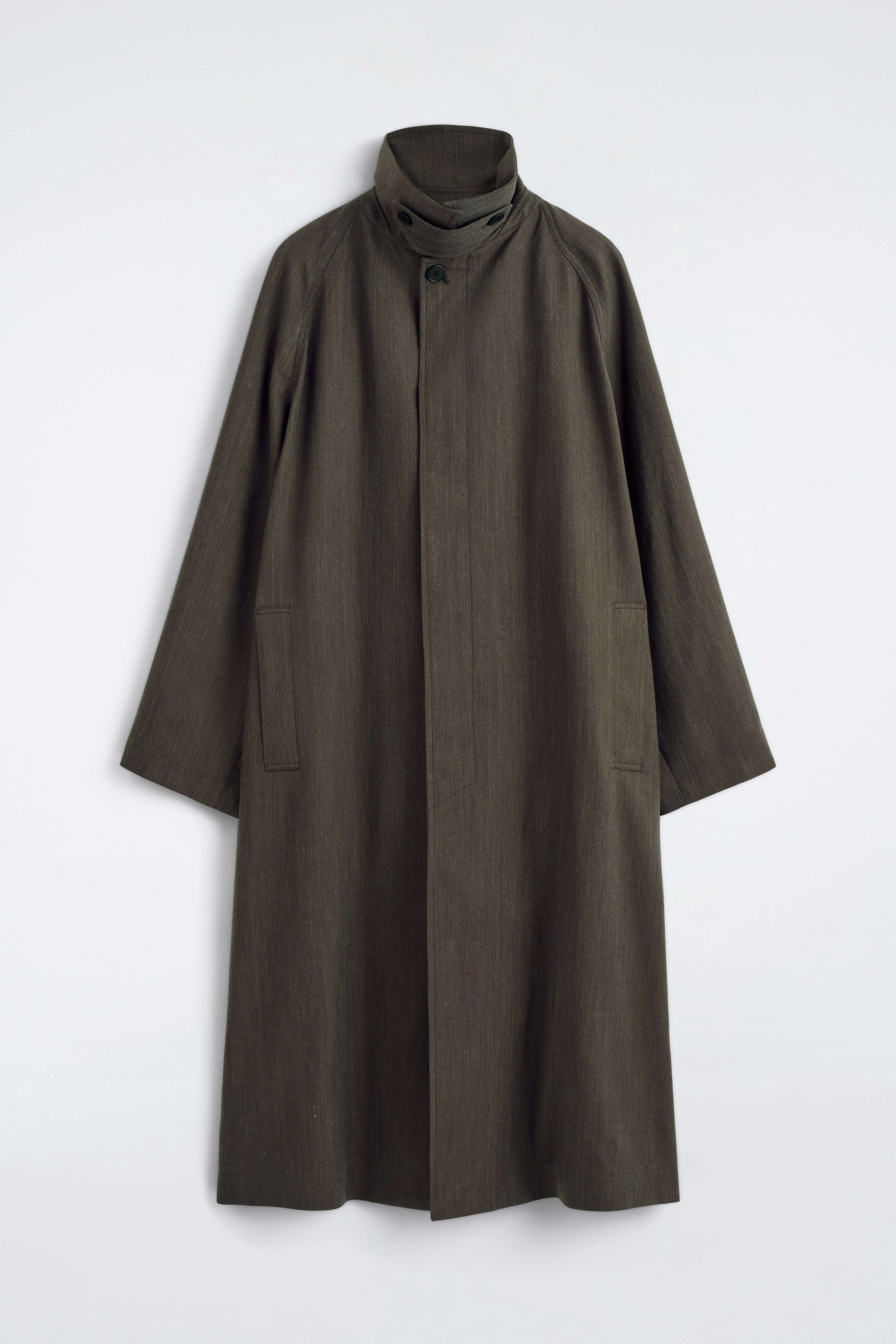 LIGHTWEIGHT COTTON-HERRINGBONE TRENCH COAT - 6