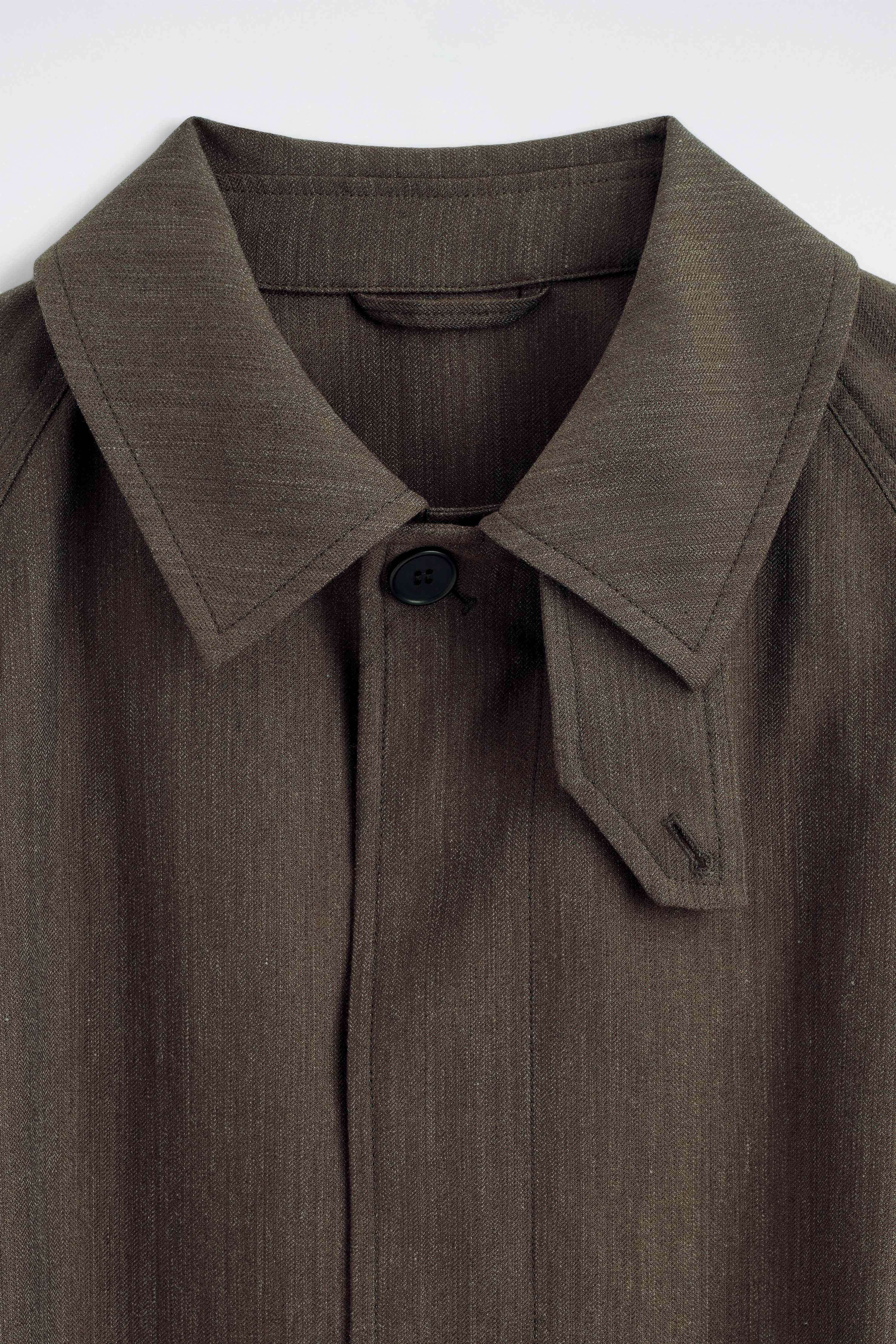 LIGHTWEIGHT COTTON-HERRINGBONE TRENCH COAT - 7