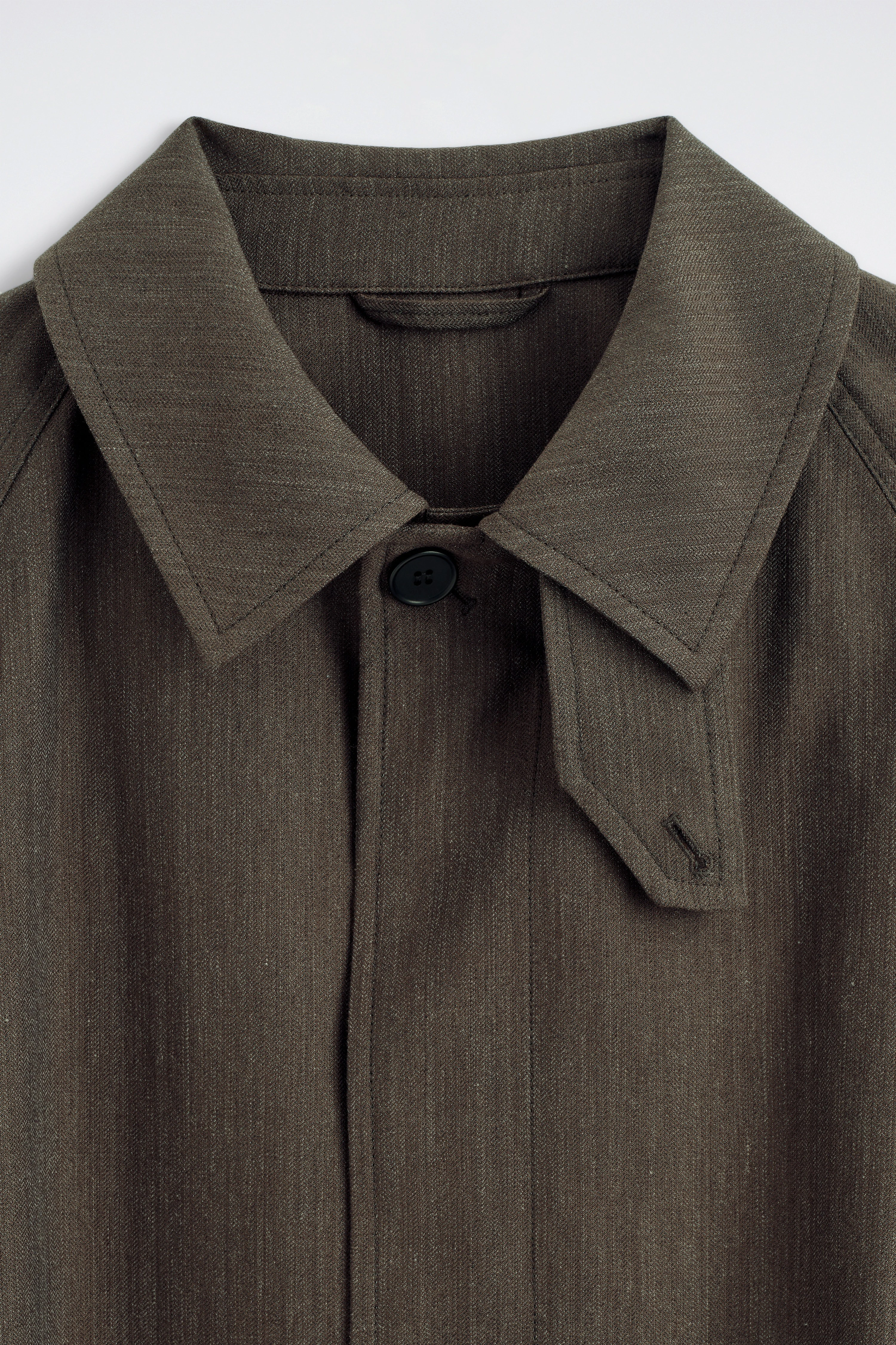 LIGHTWEIGHT COTTON-HERRINGBONE TRENCH COAT - 7