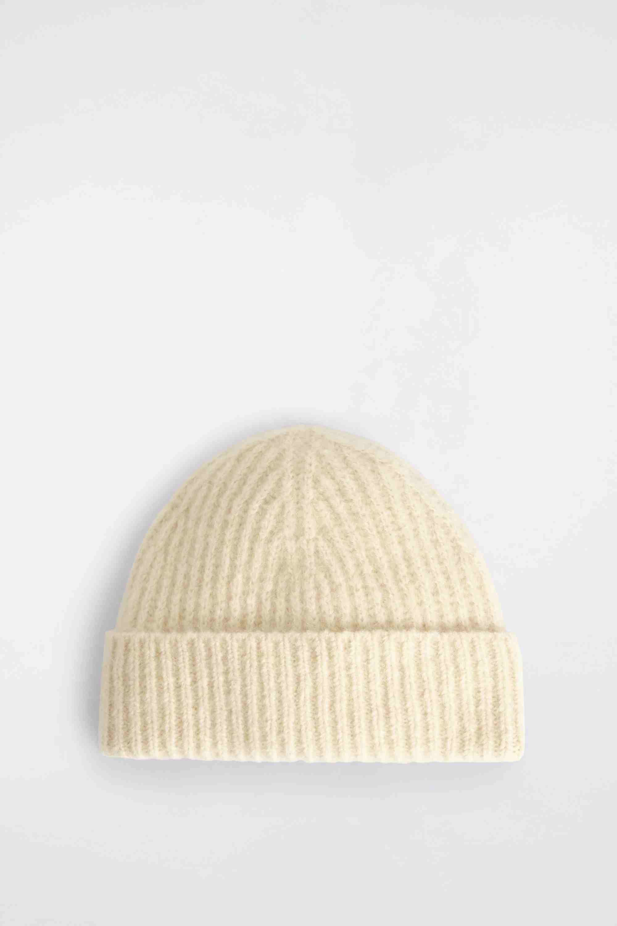SPACE-DYED BRUSHED WOOL-BLEND BEANIE