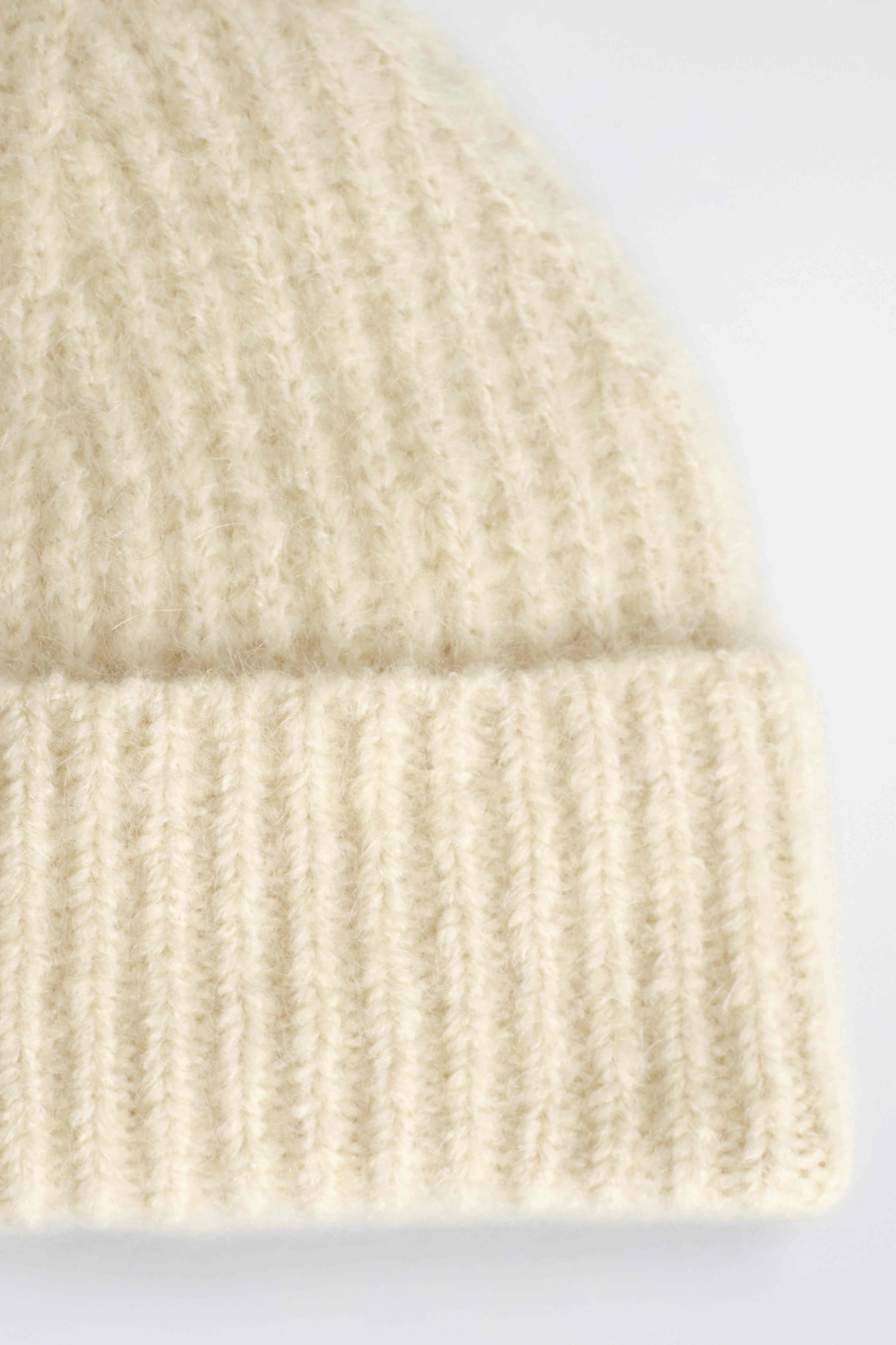 SPACE-DYED BRUSHED WOOL-BLEND BEANIE