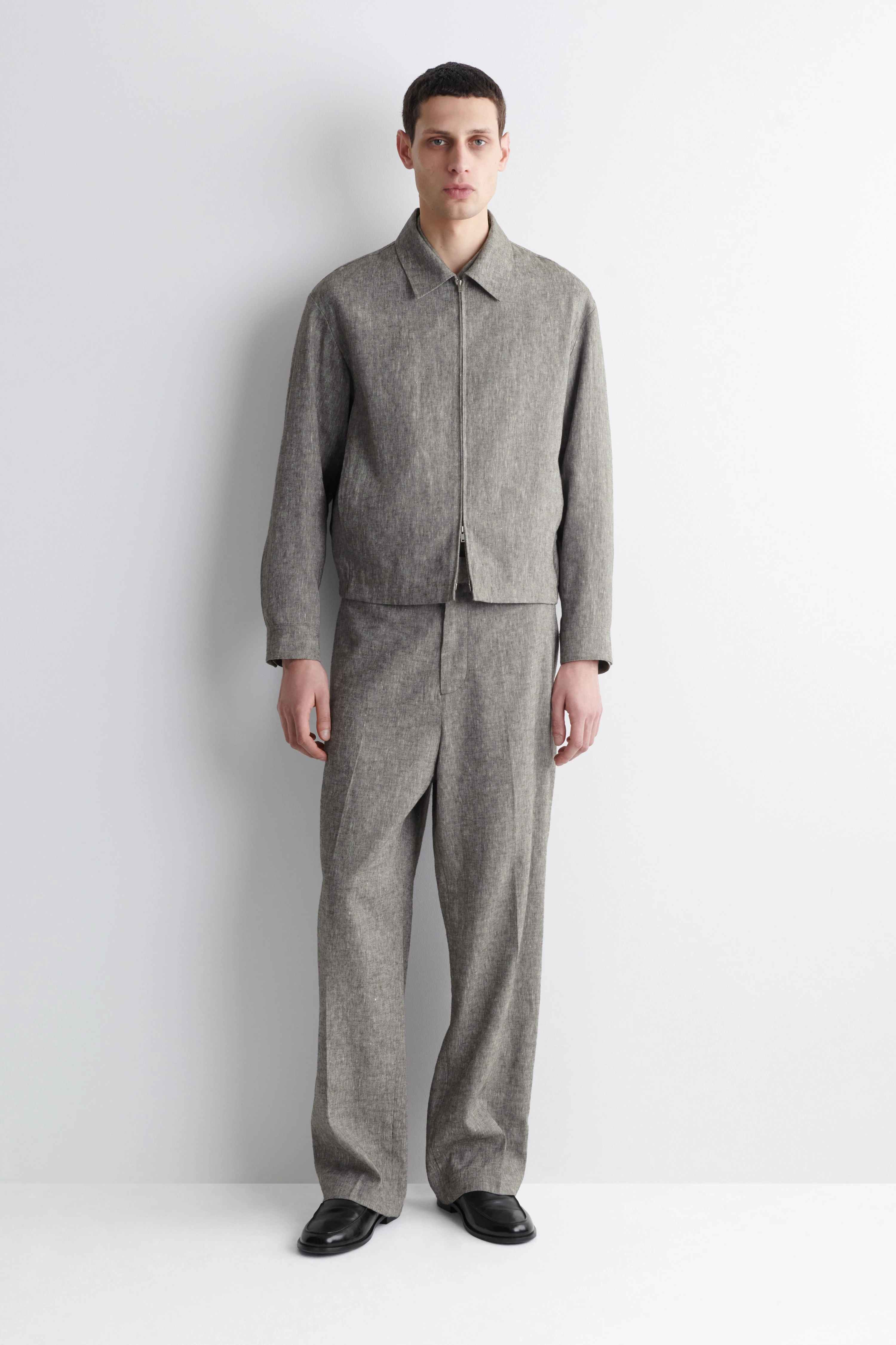LINEN BLOUSON JACKET