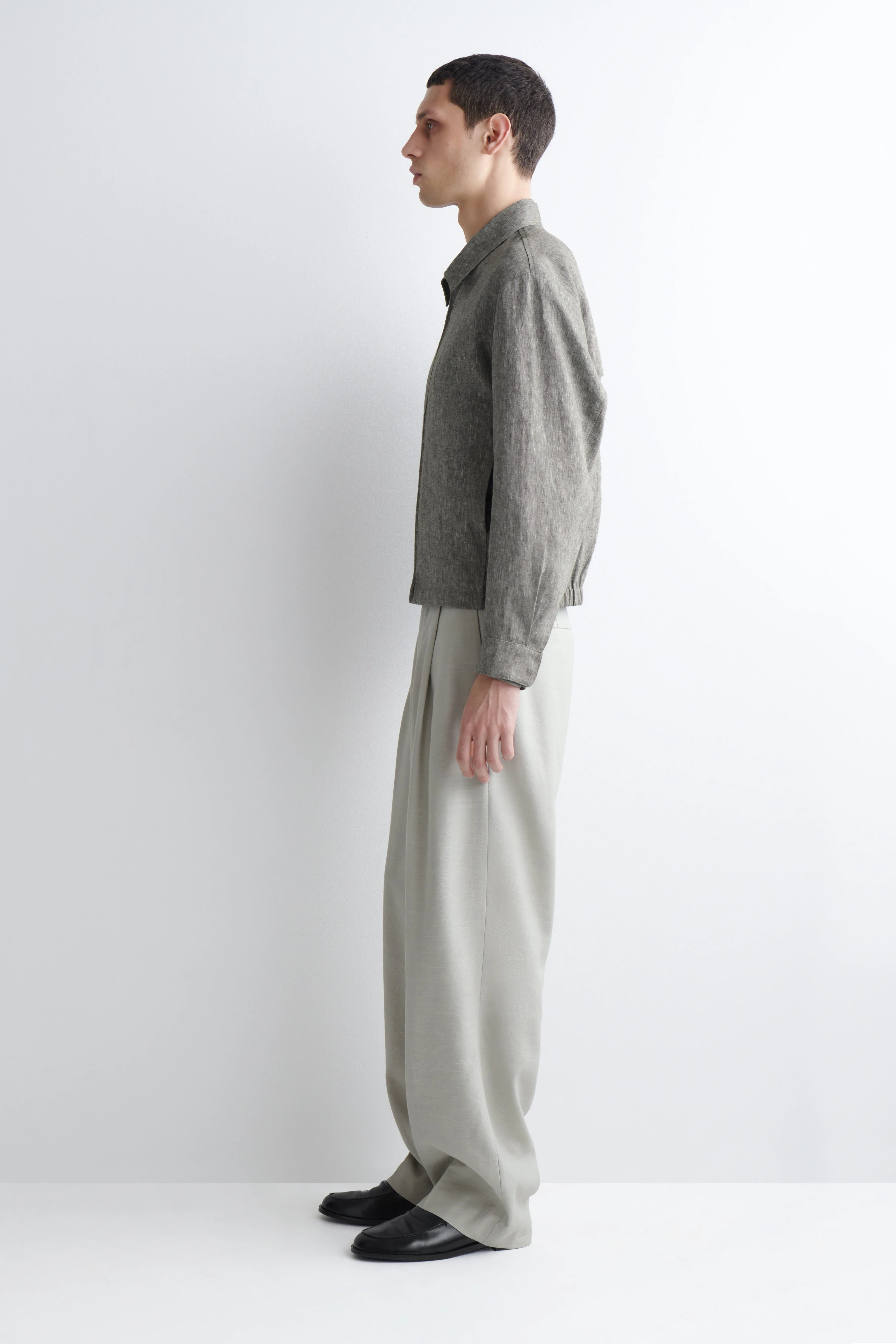 LINEN BLOUSON JACKET - 5
