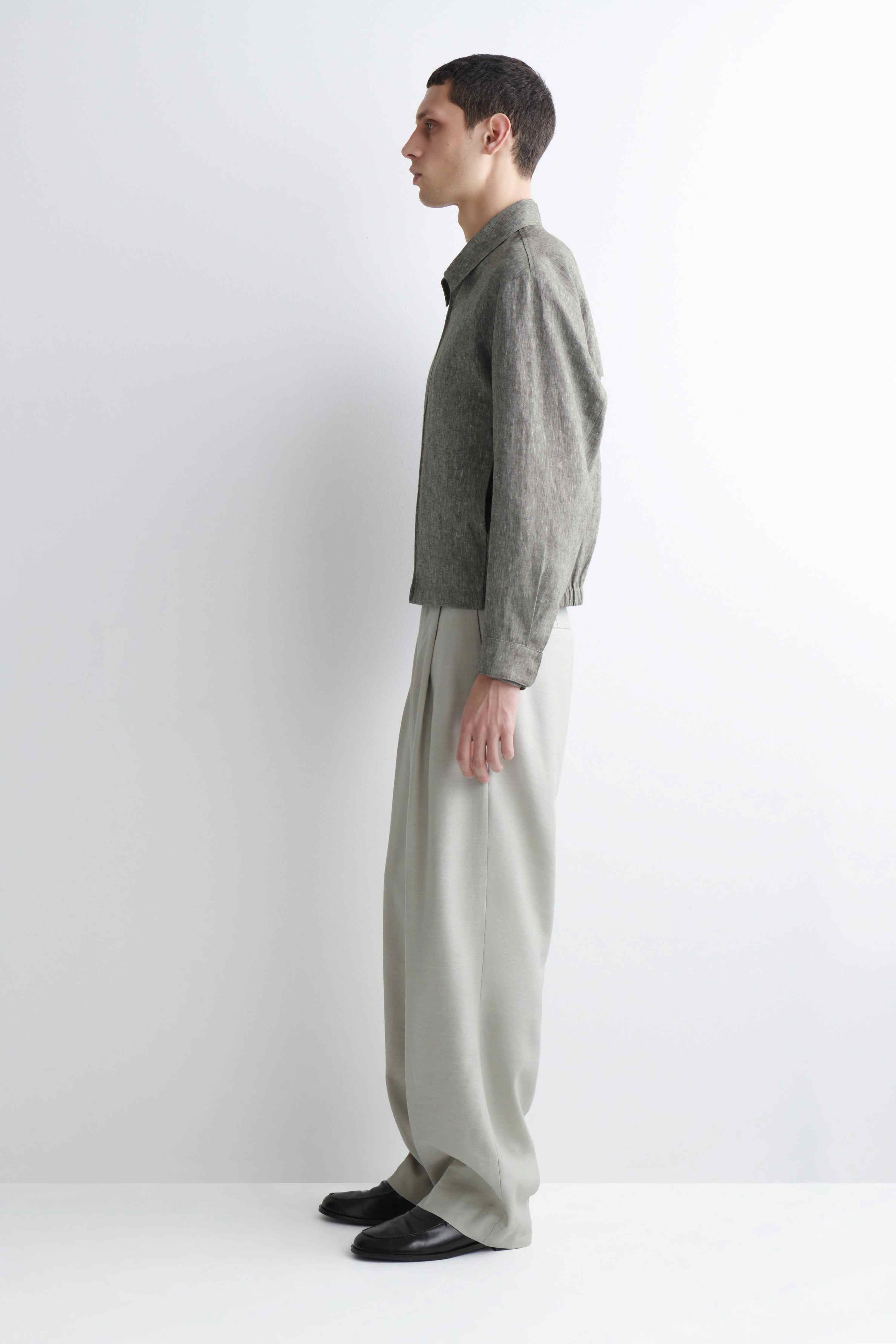 LINEN BLOUSON JACKET - 5