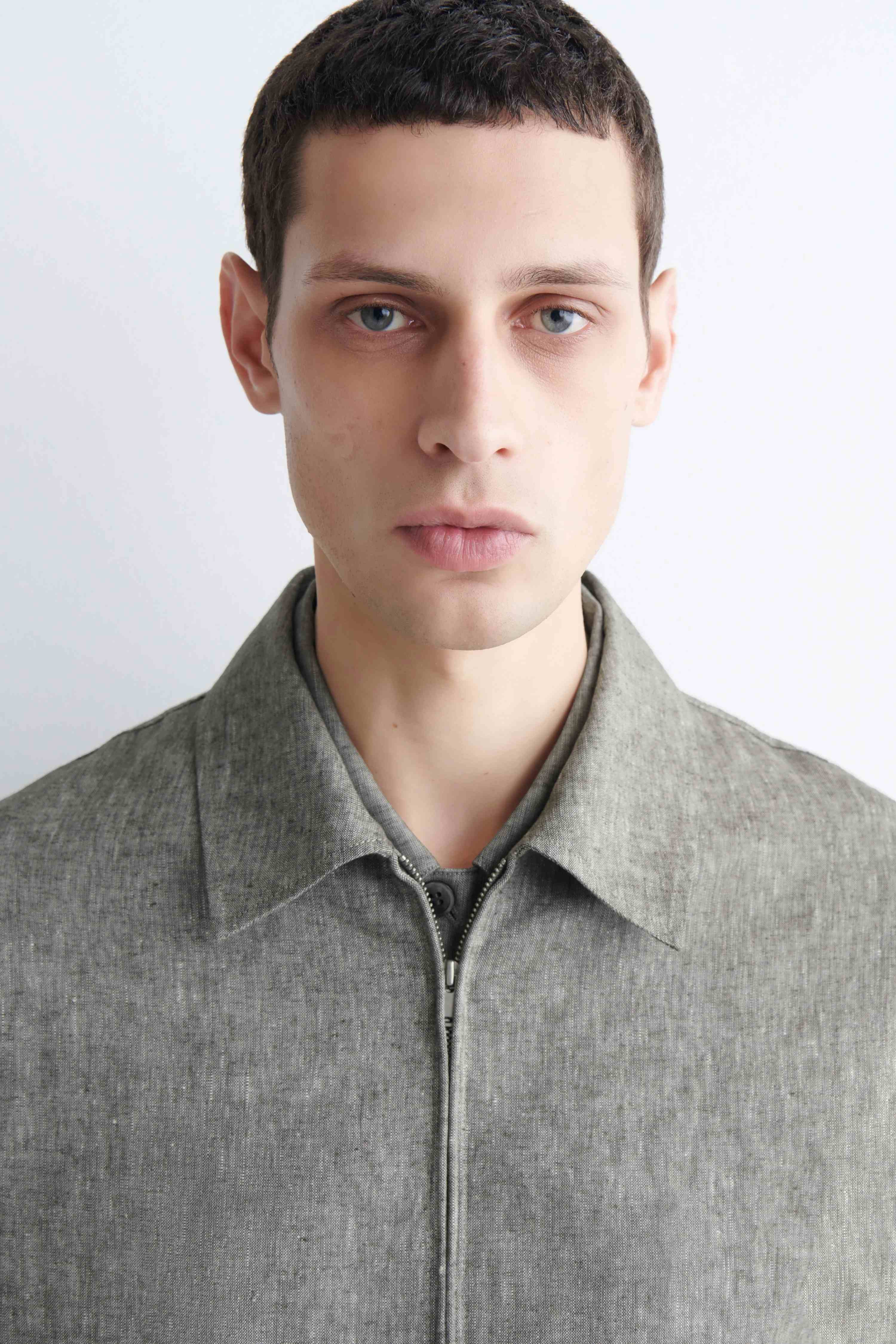 LINEN BLOUSON JACKET - 6