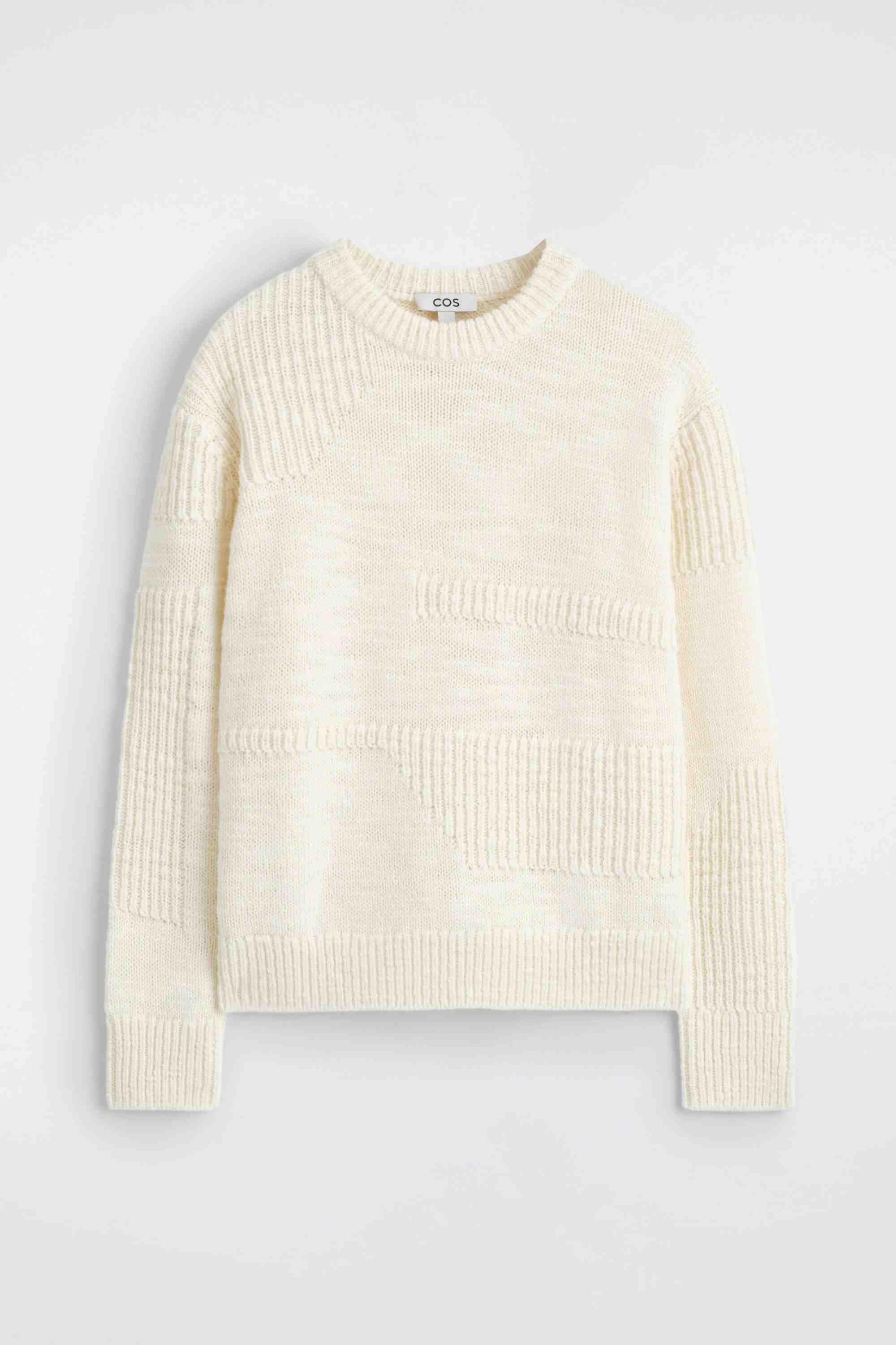 LADDER-STITCH WOOL JUMPER - 6