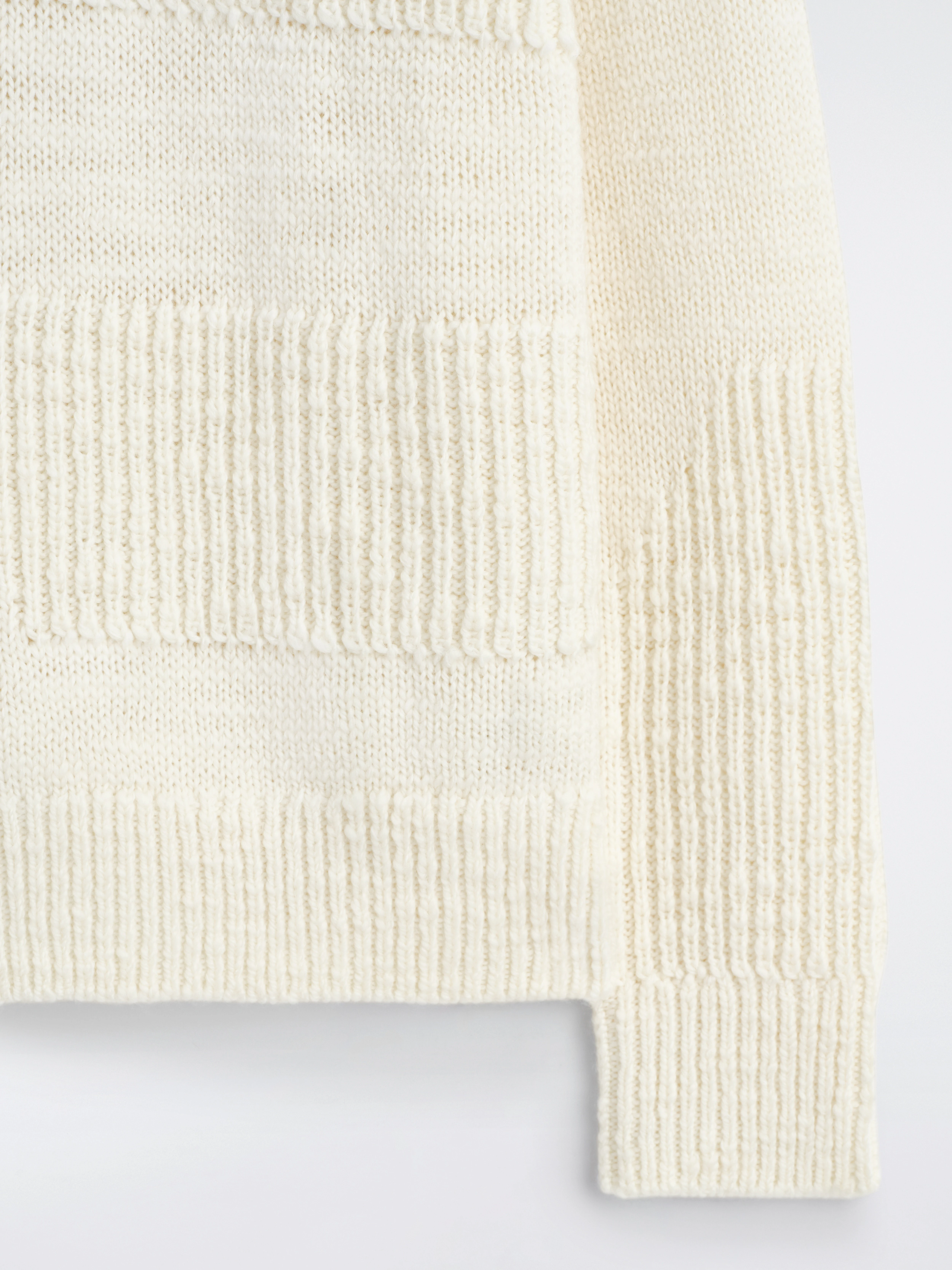 LADDER-STITCH WOOL JUMPER - 7
