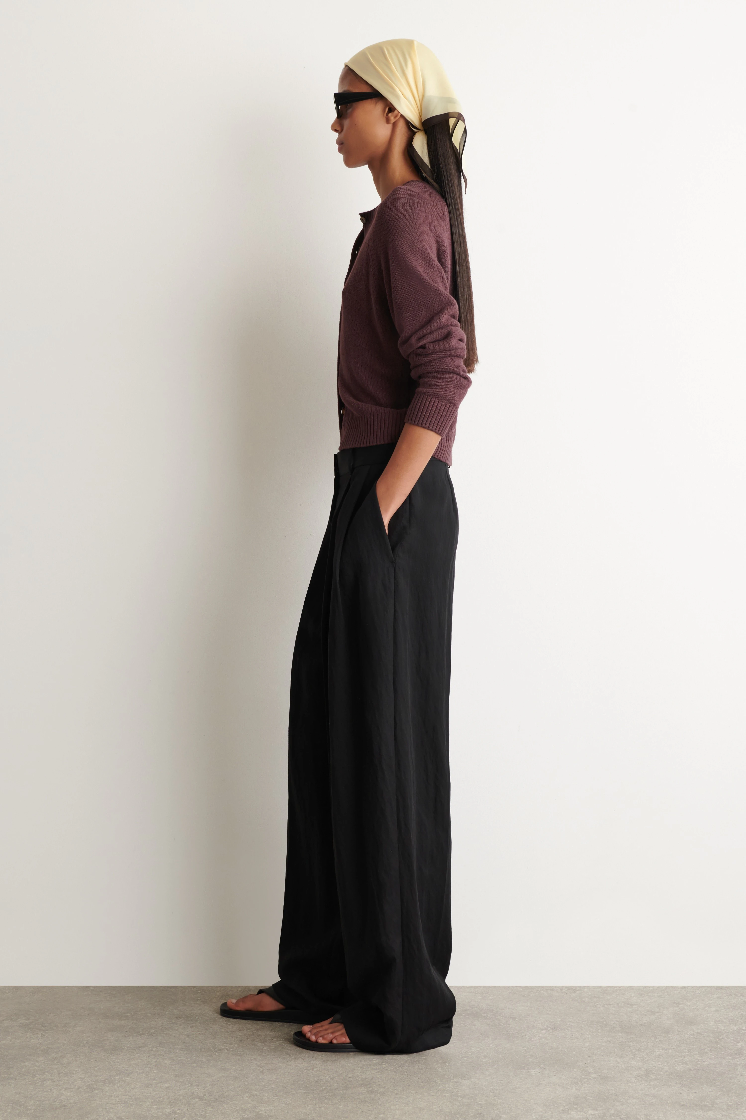 KNITTED LINEN CARDIGAN - 4